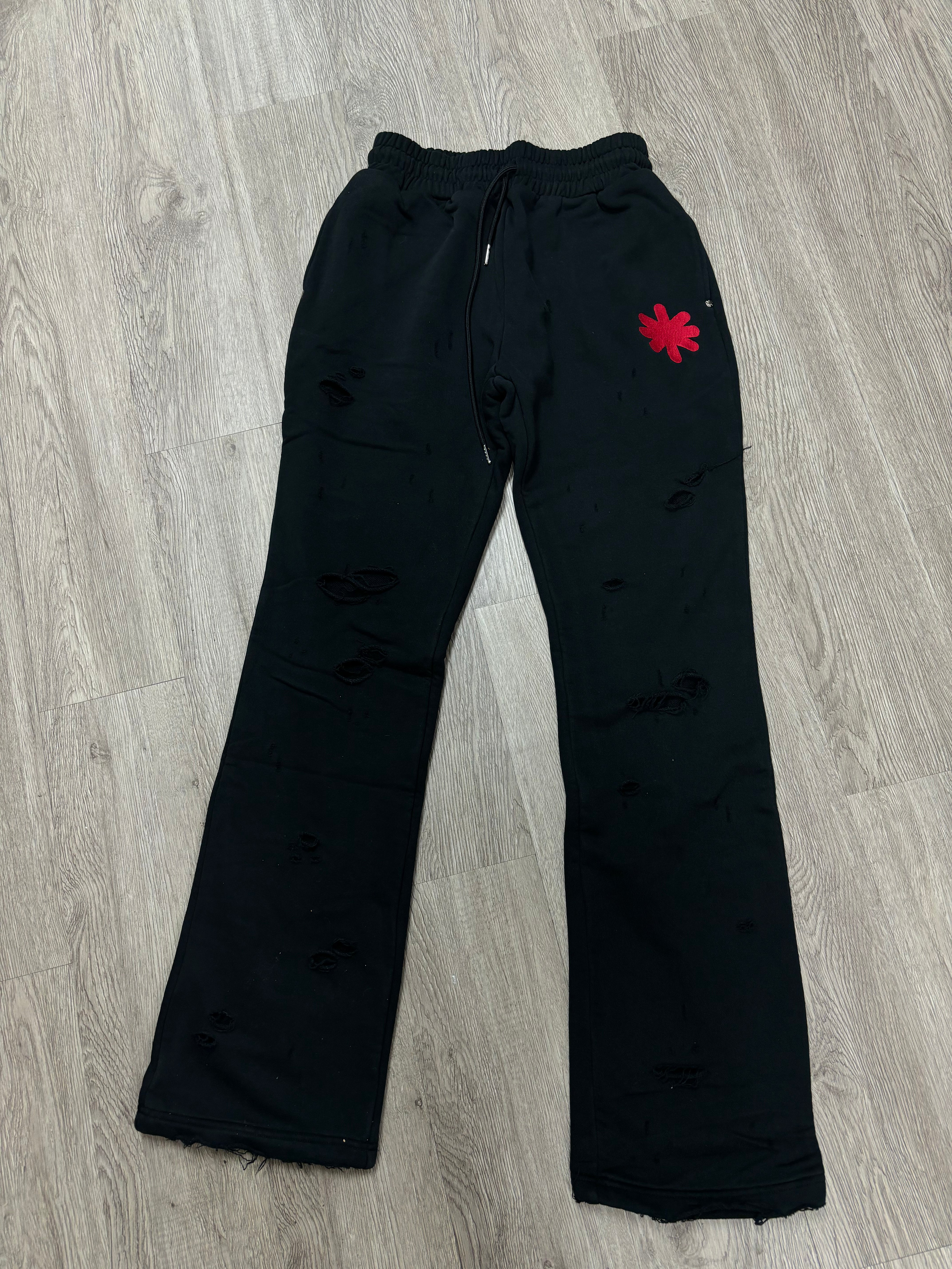 LOST SHDWS Double Layered Classic Black & Red Sweats