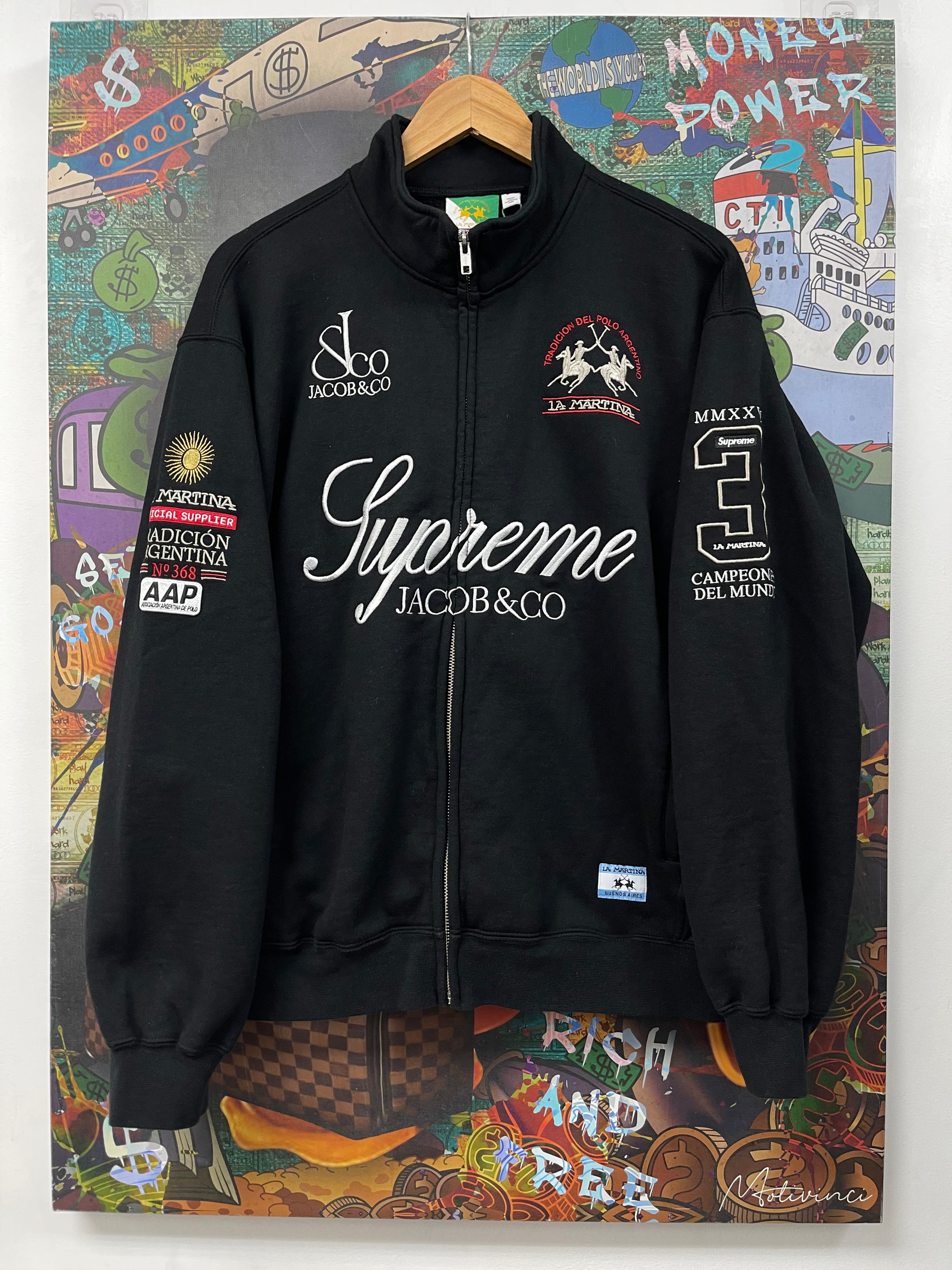 Supreme Black La Martina Zip Up