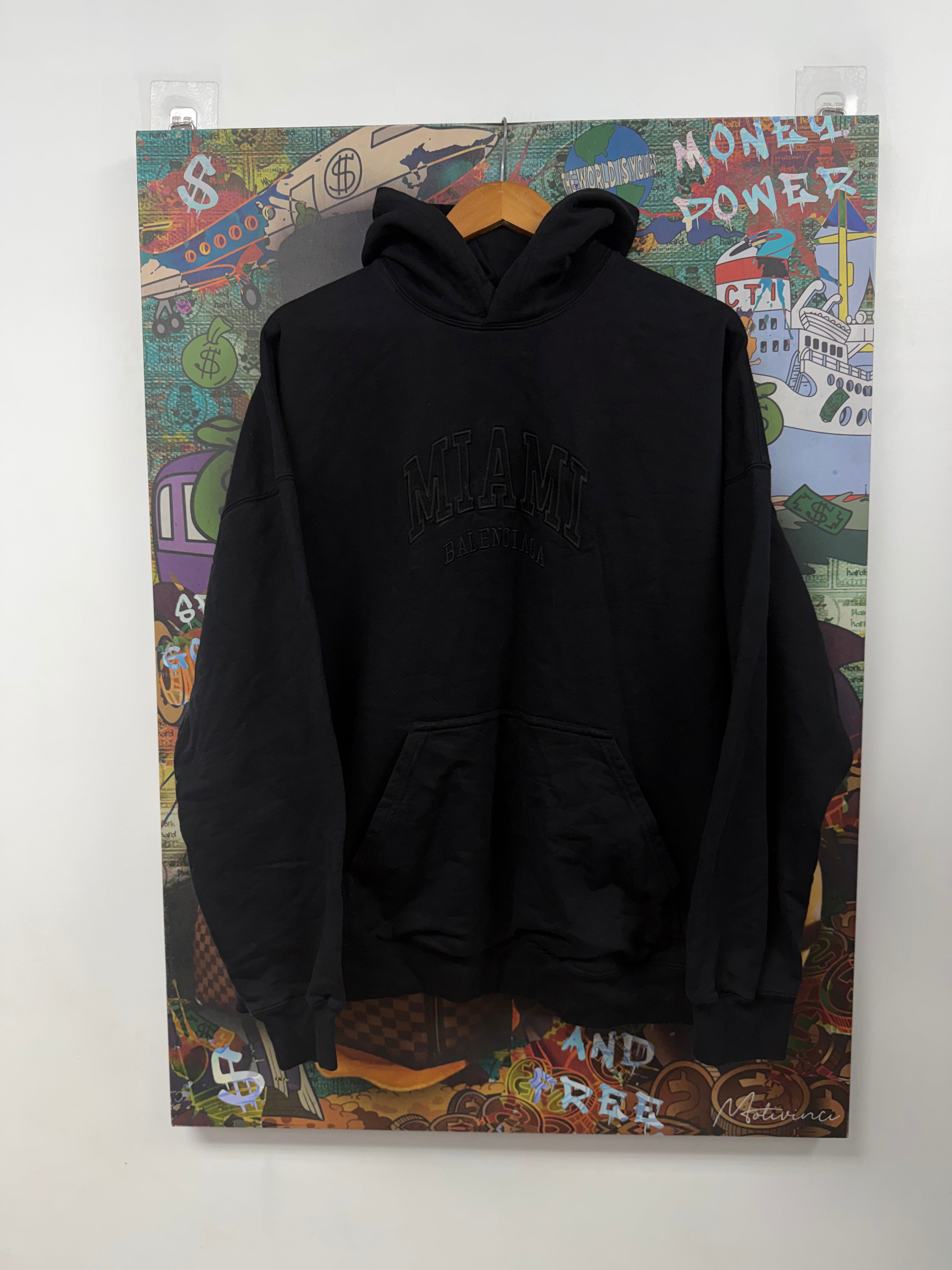 Balenciaga Black Tonal Miami Hoodie