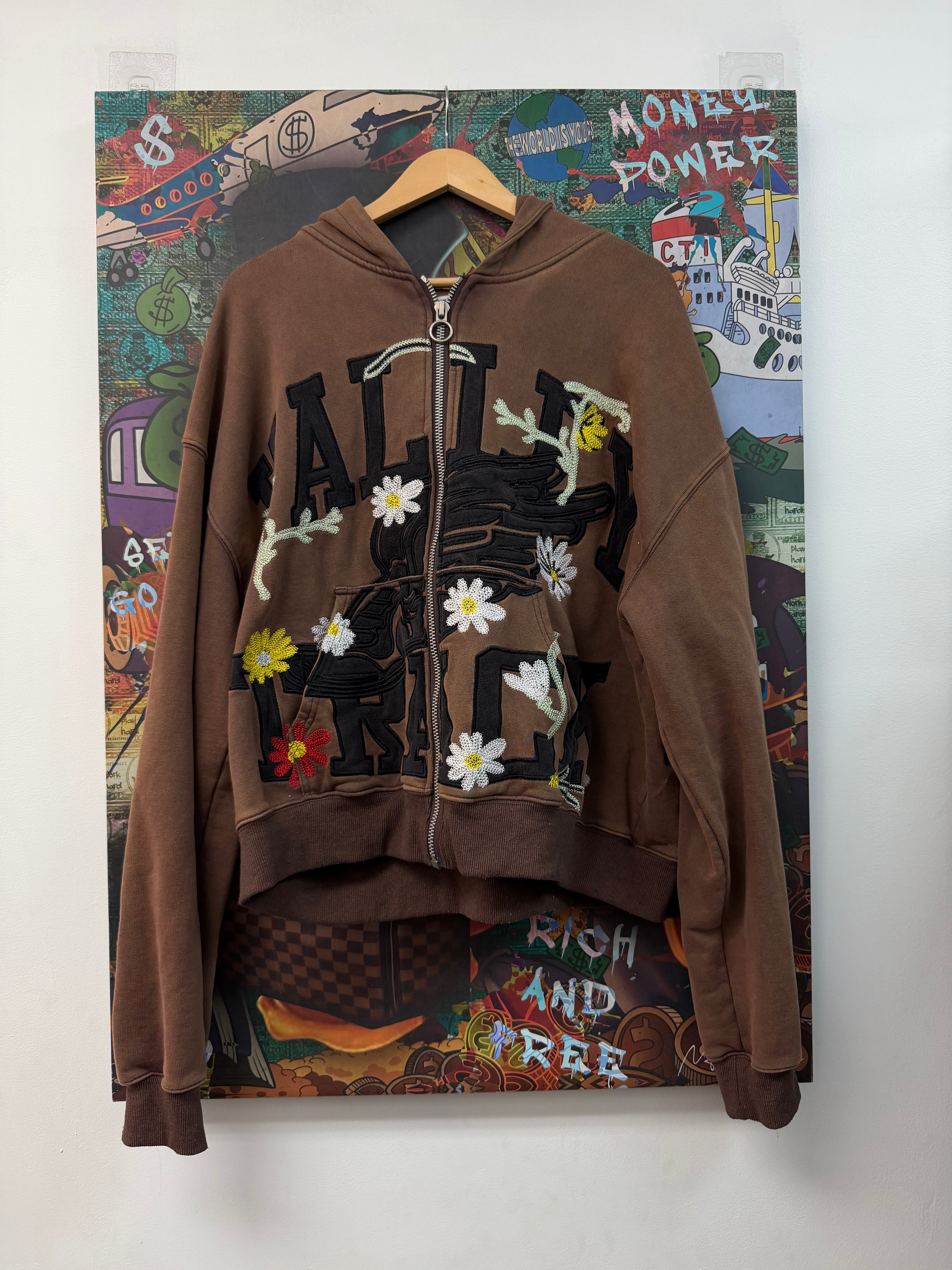 Vale Brown Valley Track Zip Up Hoodie