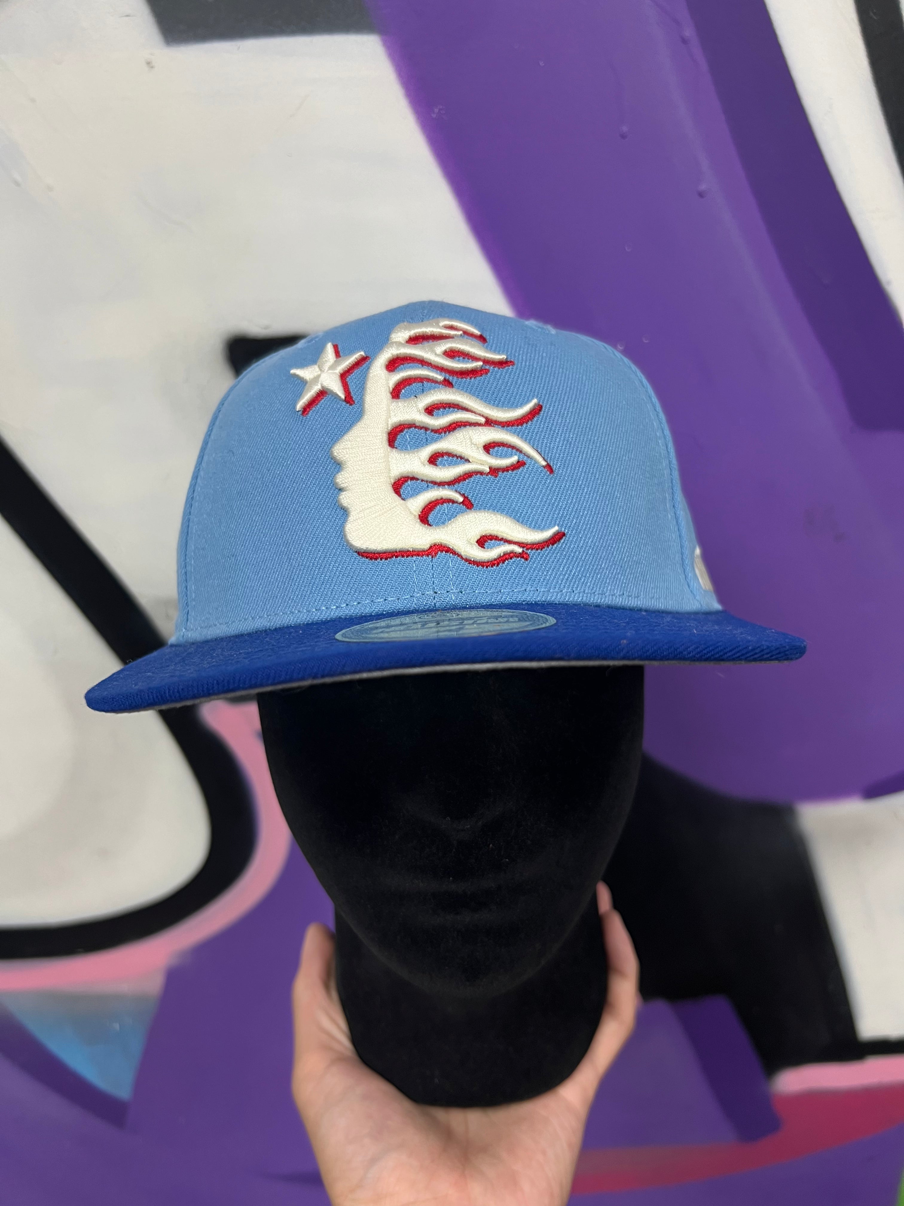 Hellstar Baby Blue Navy Fitted Hat