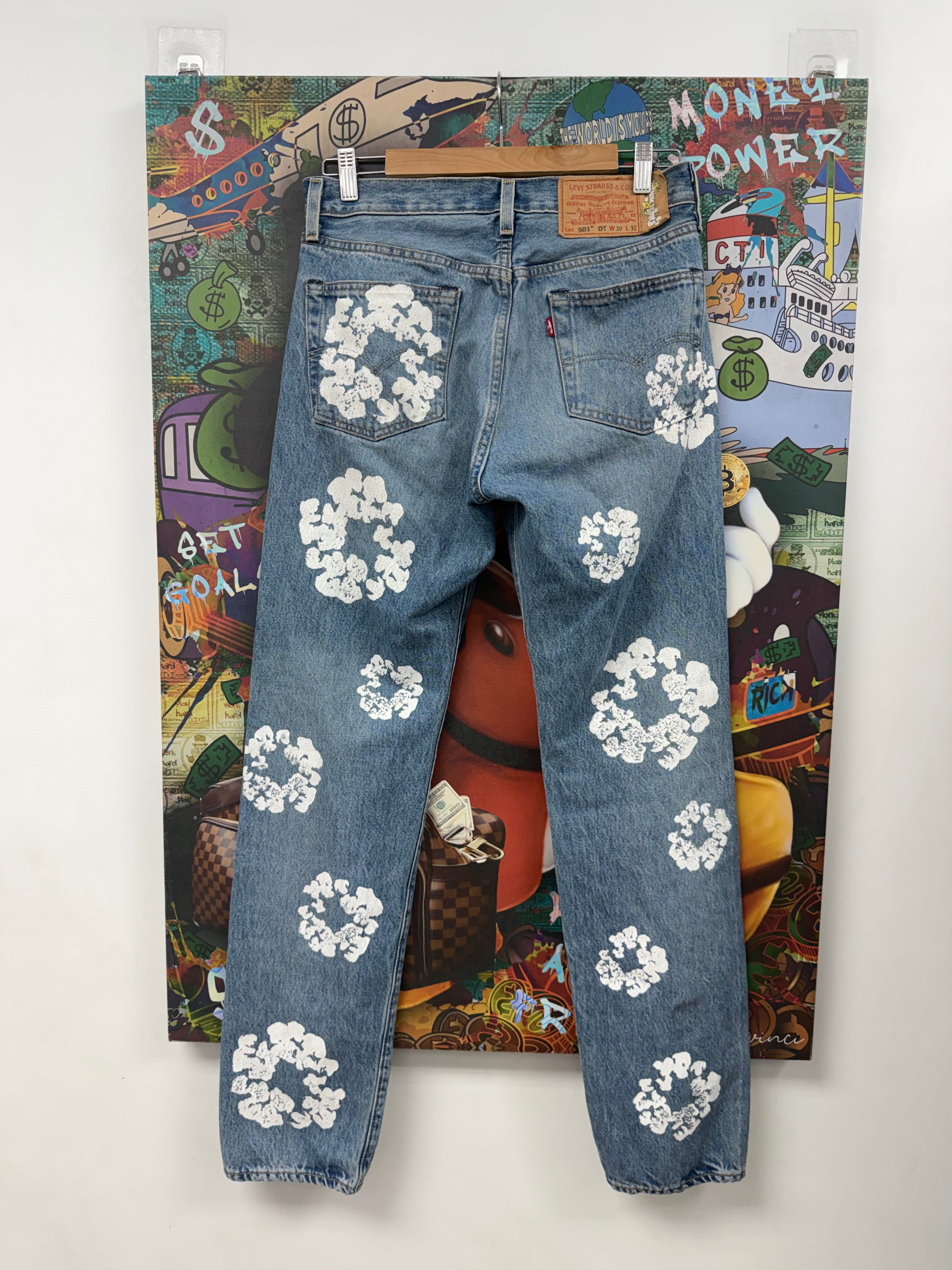 Denim Tears Light Wash Wreath Jeans