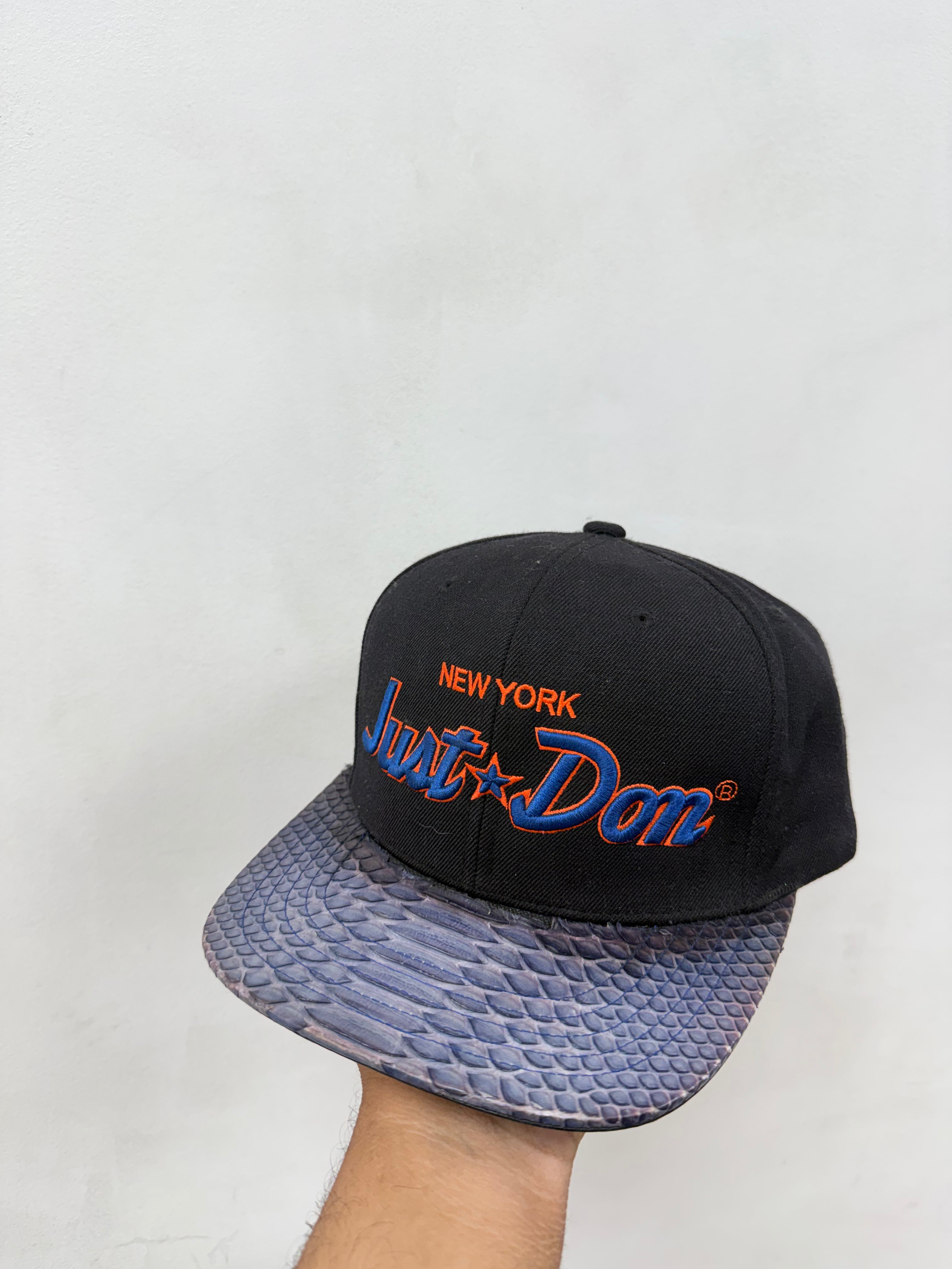 Just Don Black Orange Blue NYK Hat