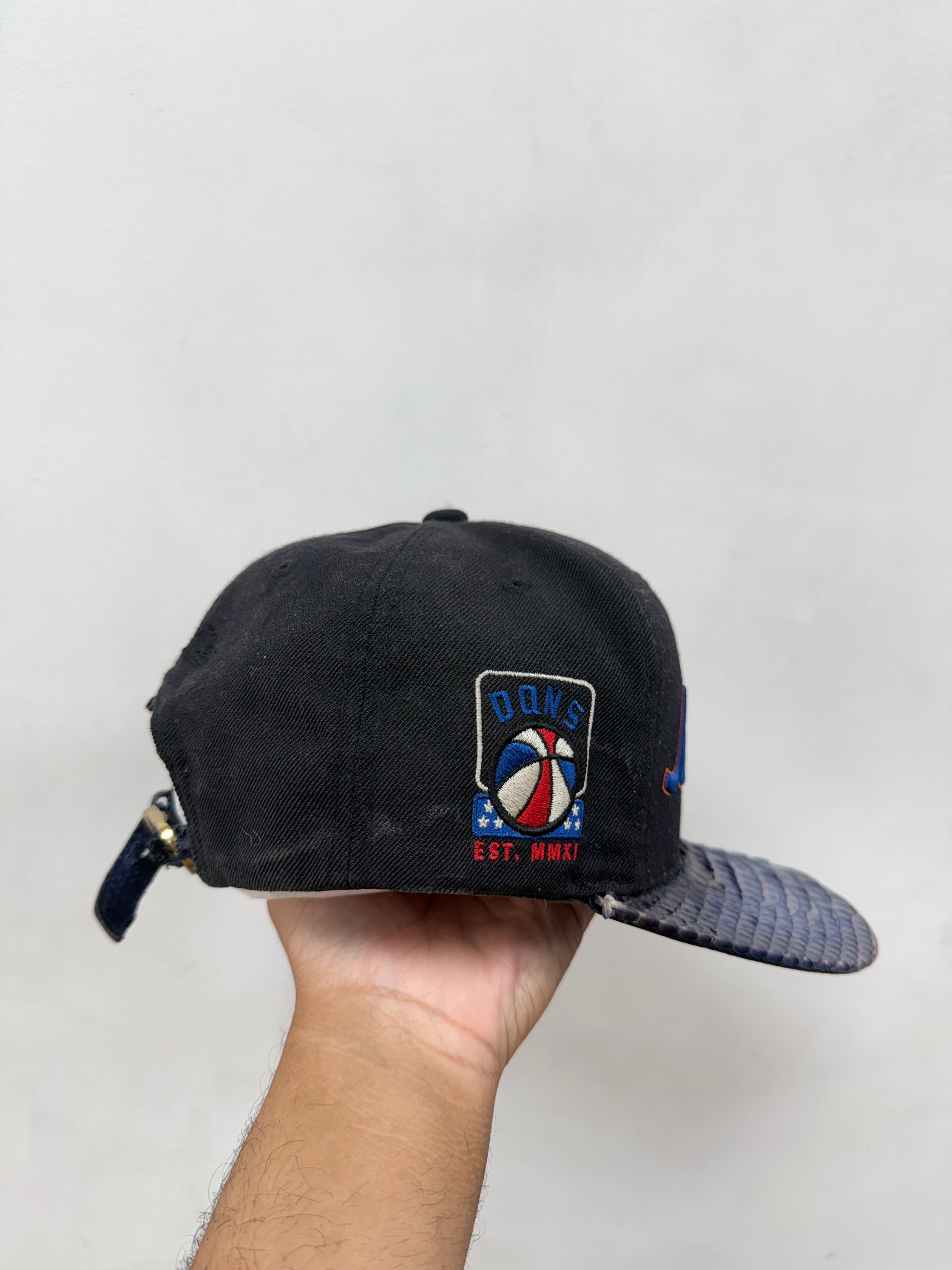 Just Don Black Orange Blue NYK Hat