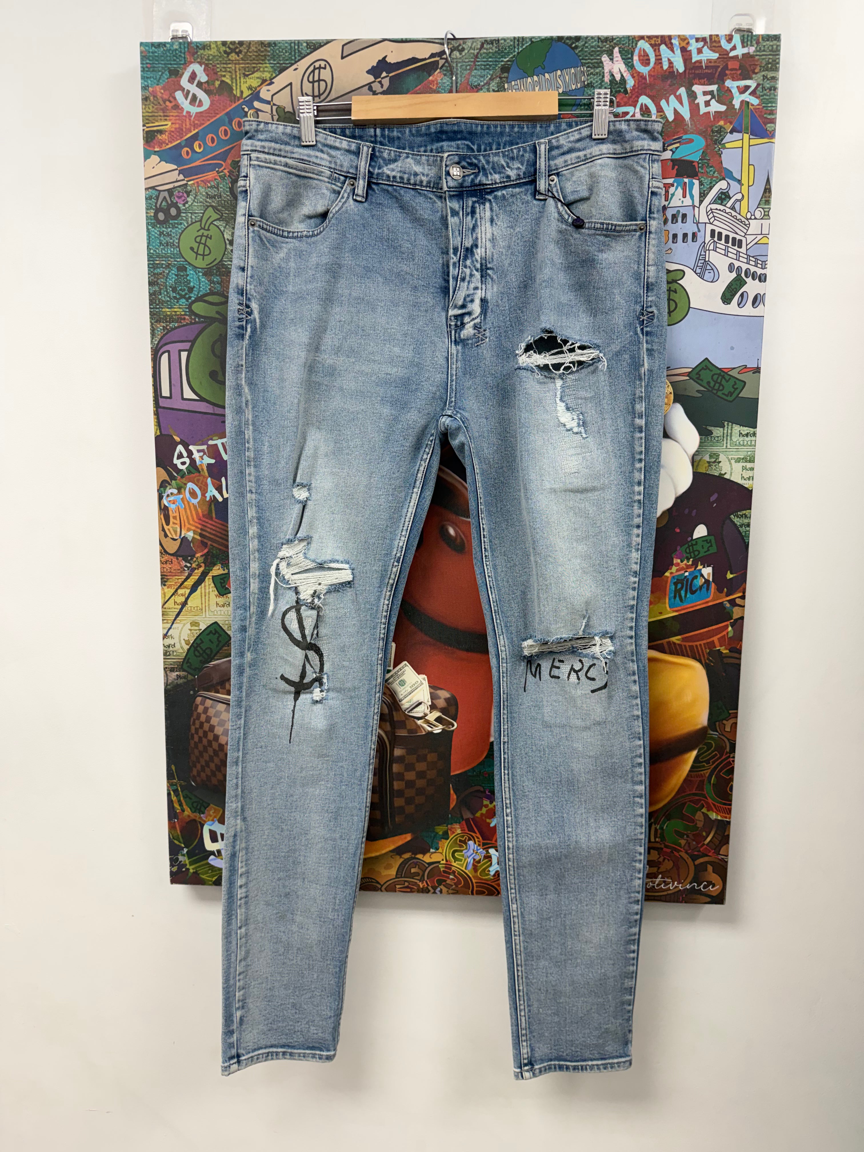 Ksubi Light Wash Ripped Jeans