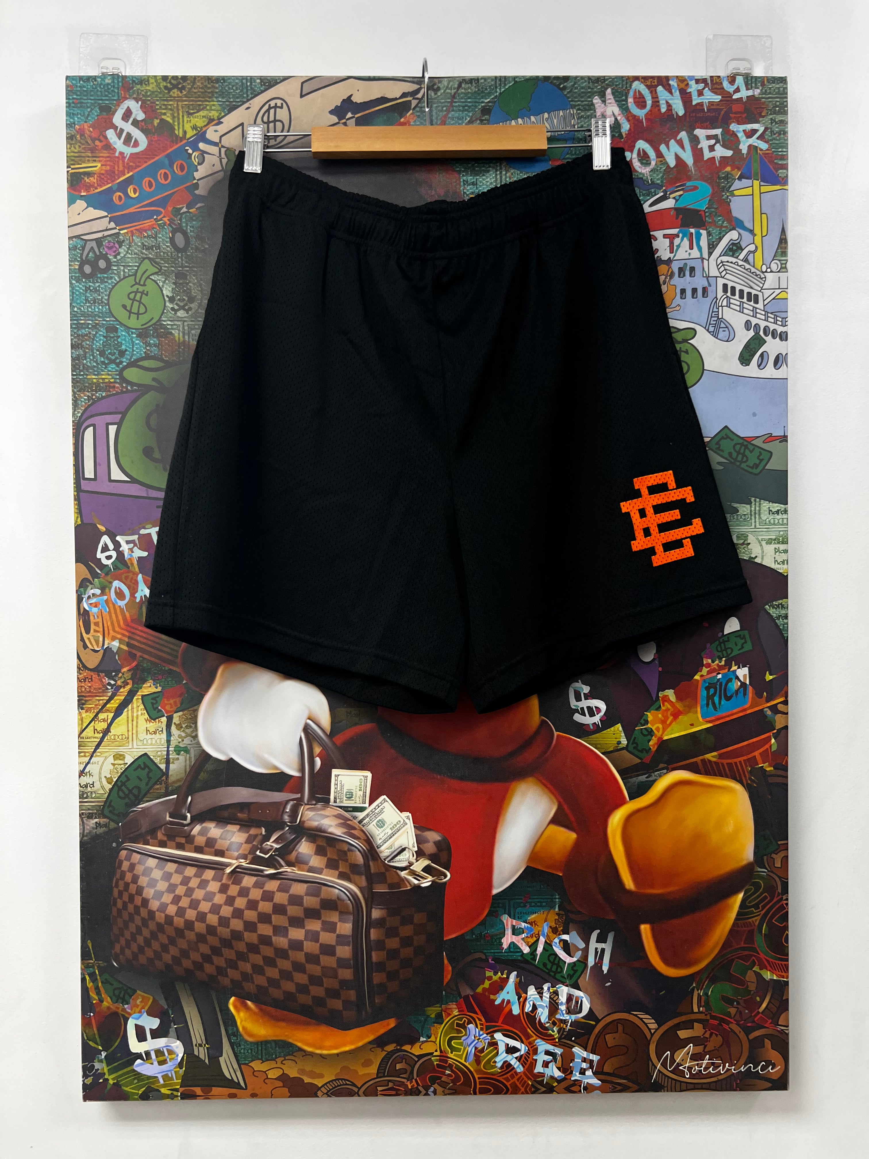 Eric Emanuel Black Orange Shorts