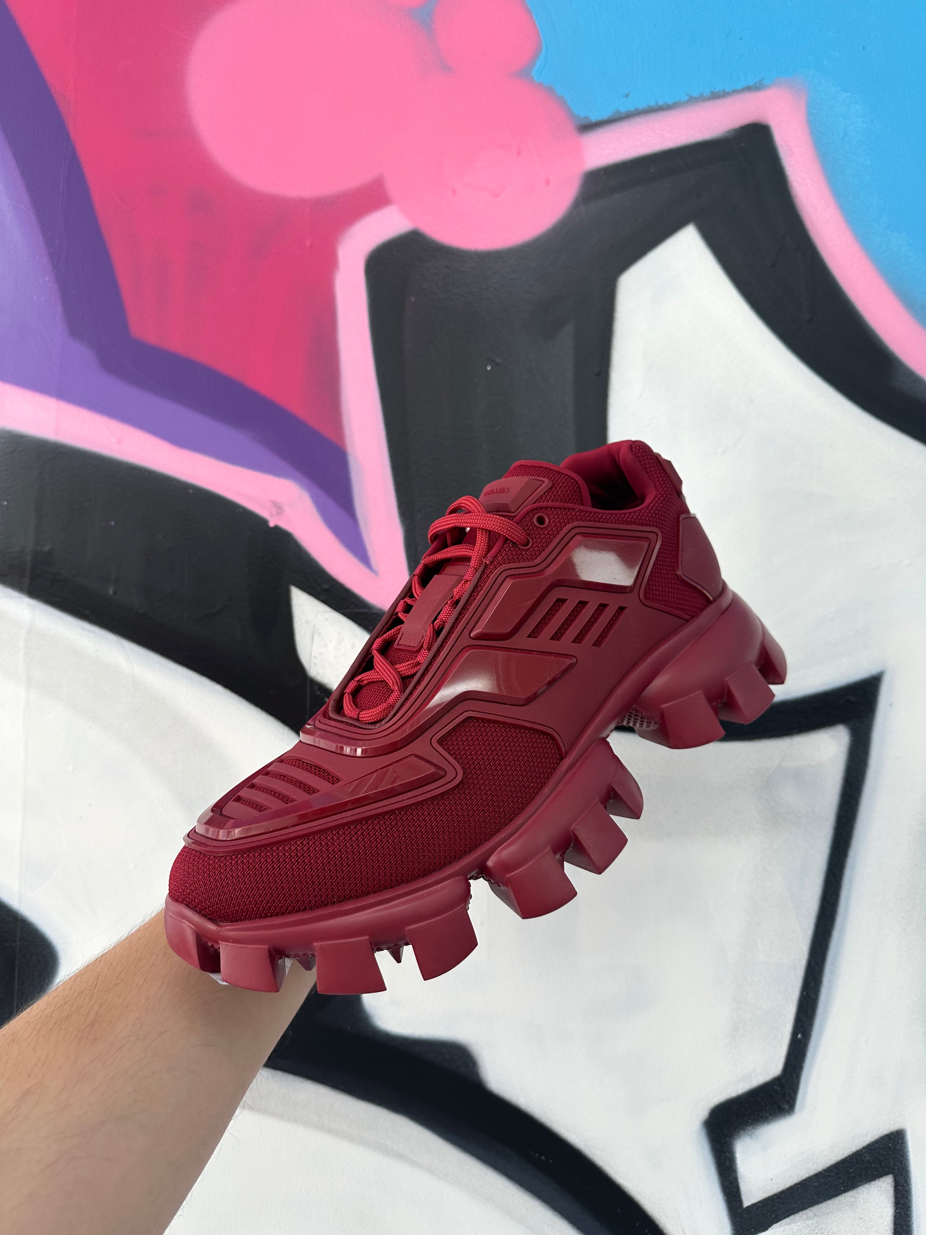 Prada Cloudbust Maroon New 11P (US 12) With Box