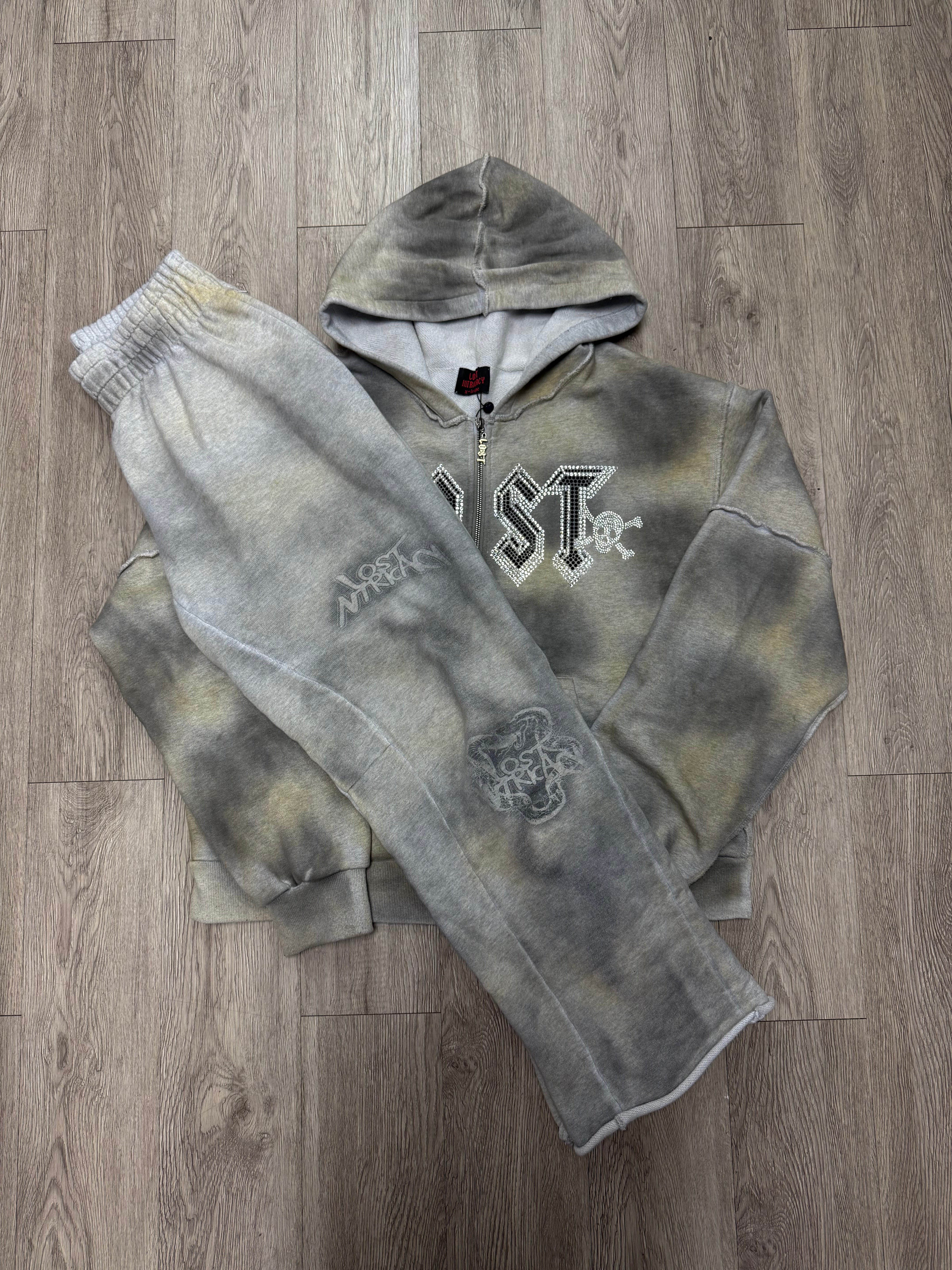 Lost Intricacy Grey Sweatsuit