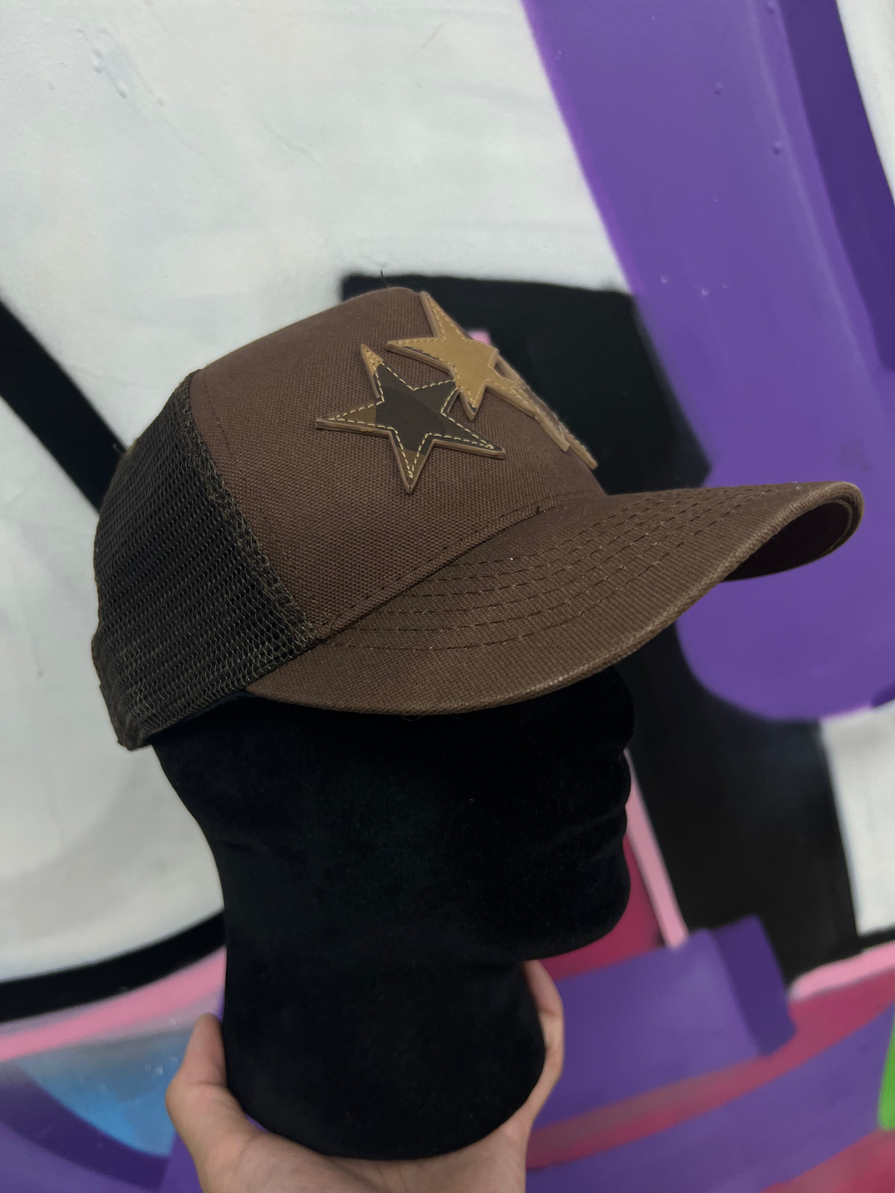 Amiri Brown 3 Star Trucker Hat