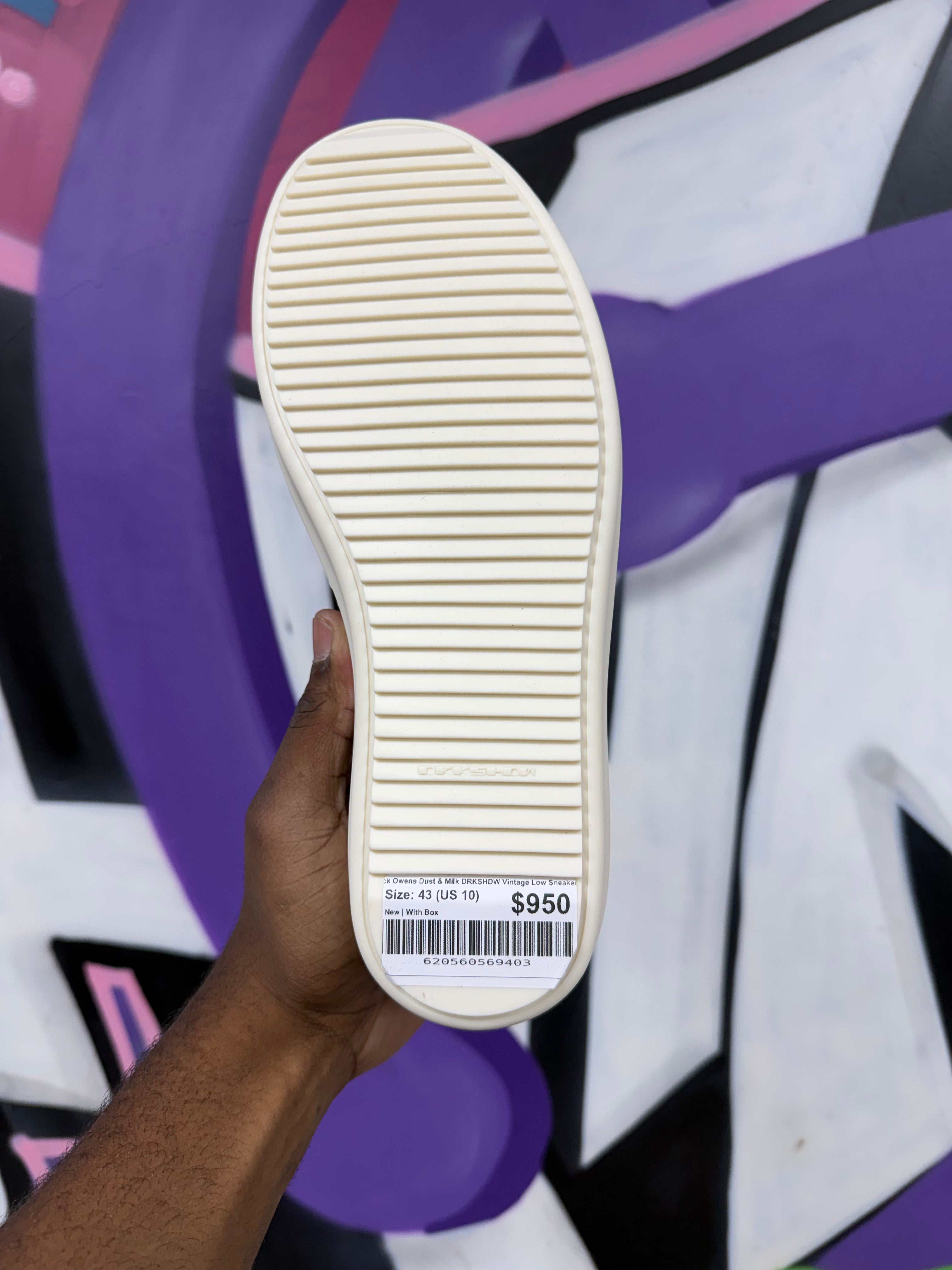 Rick Owens Dust & Milk DRKSHDW Vintage Low Sneakers