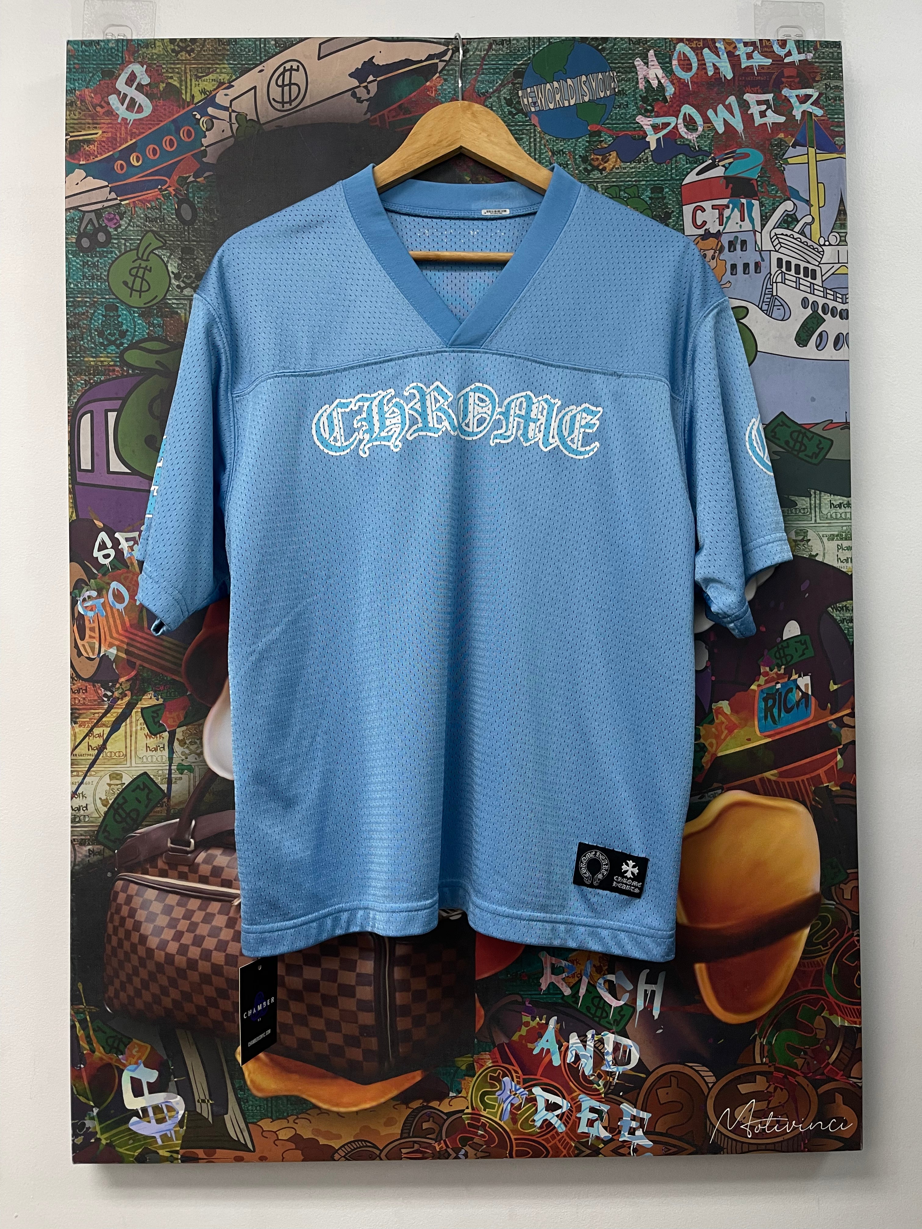 Chrome Hearts Blue Mesh SS Jersey