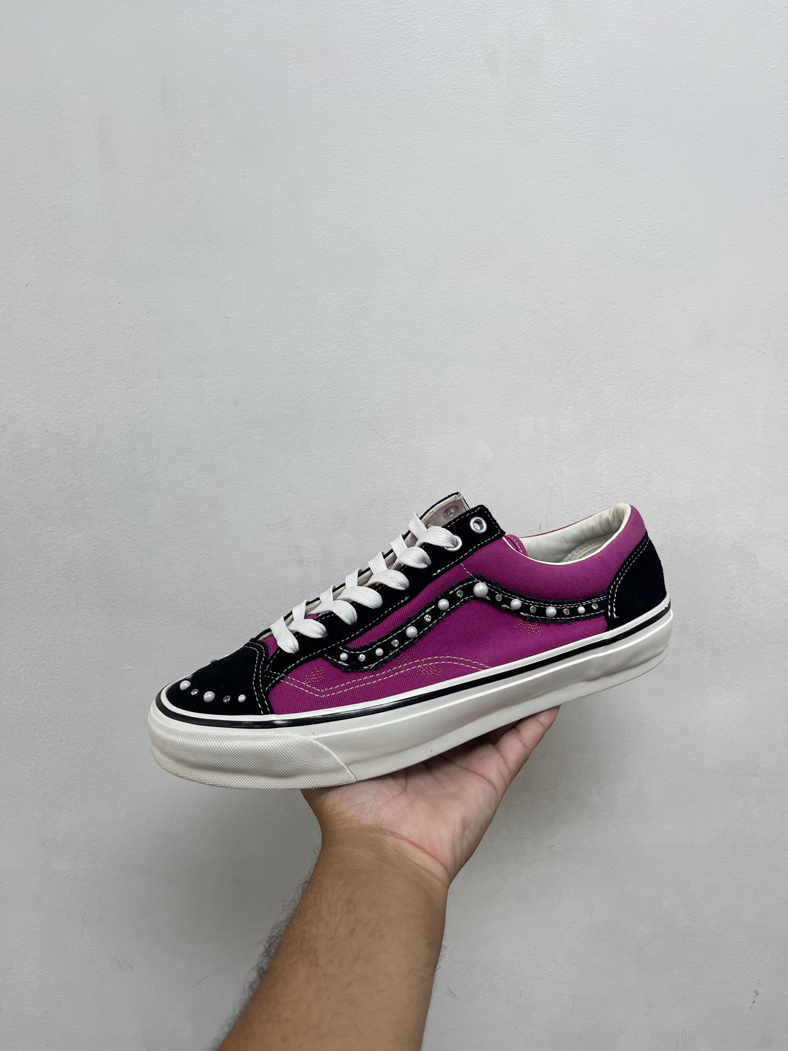 Vans Pink & Black Pearlized Sneakers