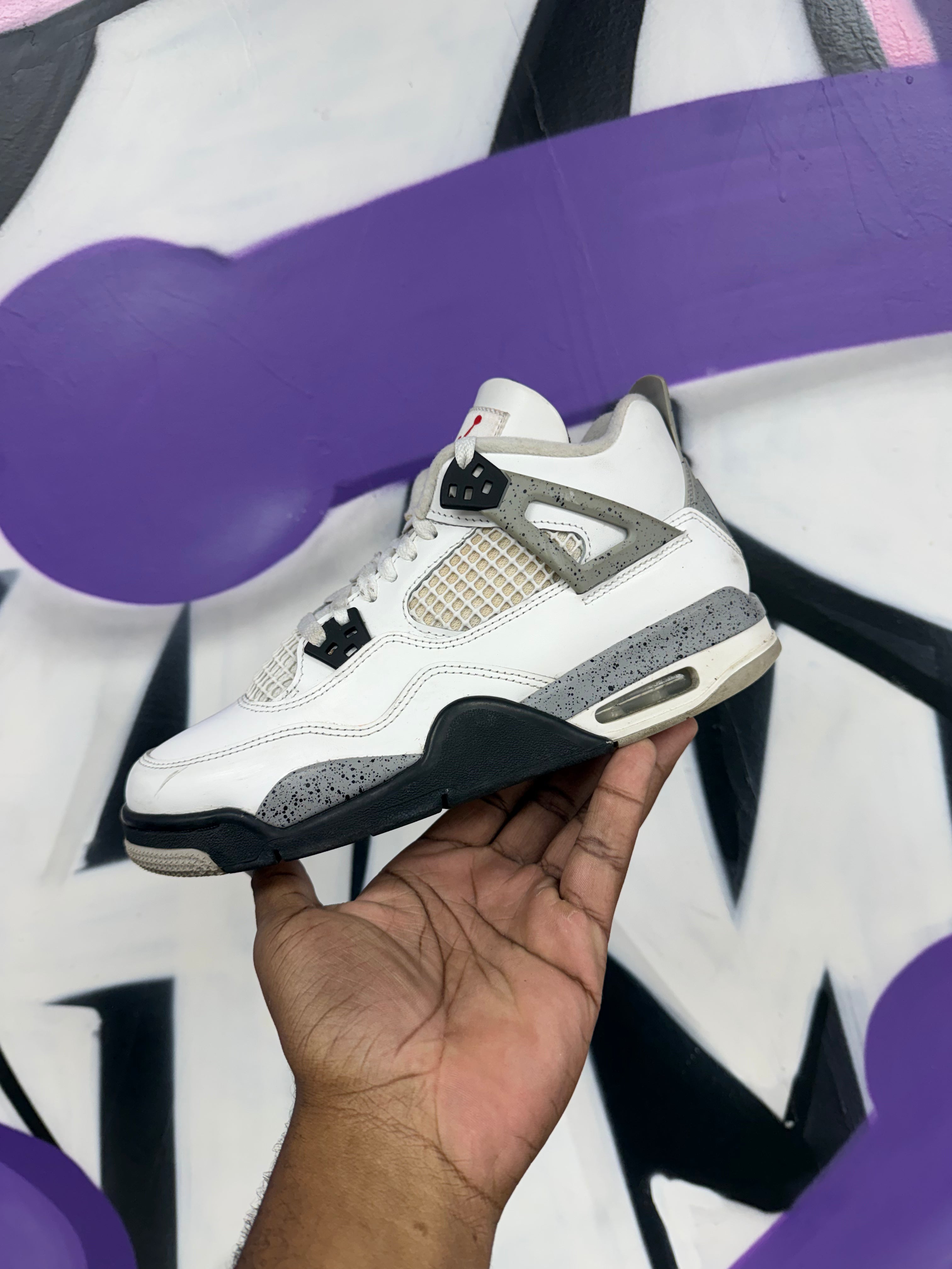 Jordan 4 White Cement Sneakers