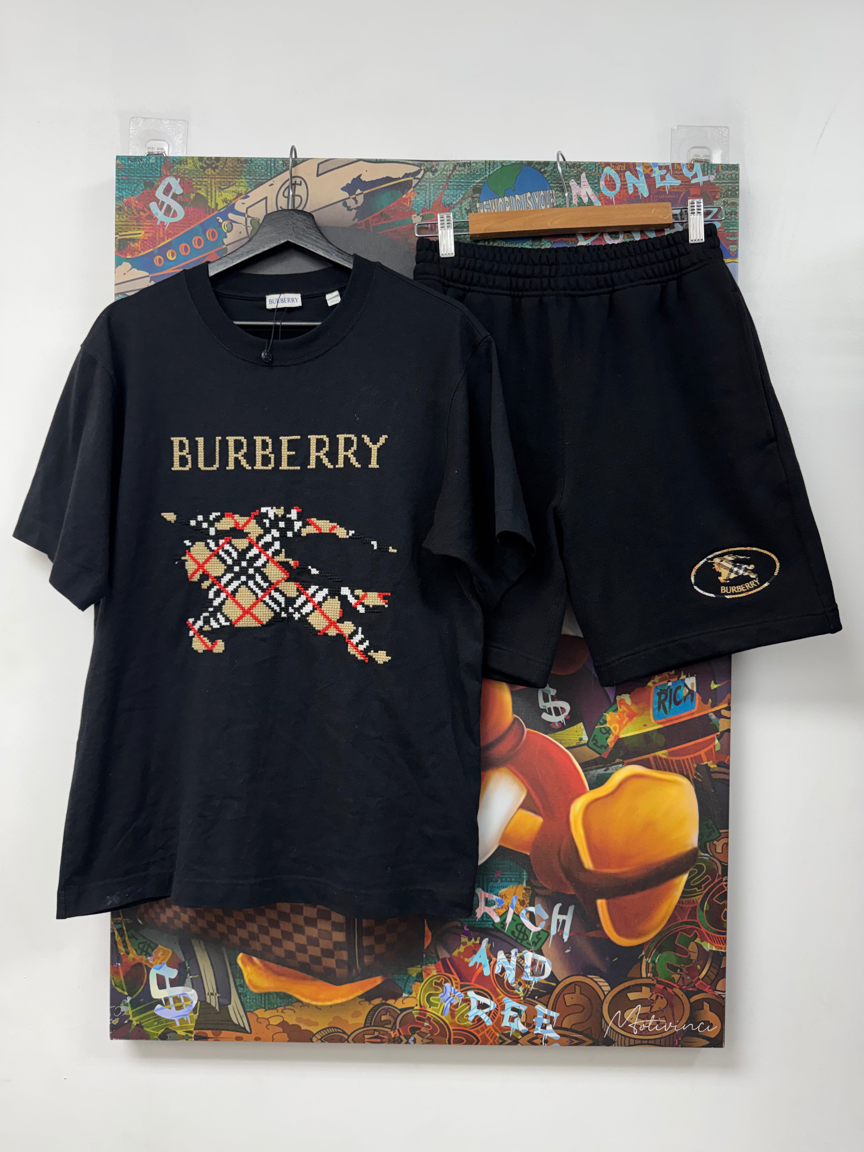 Burberry Black Embroidered Set