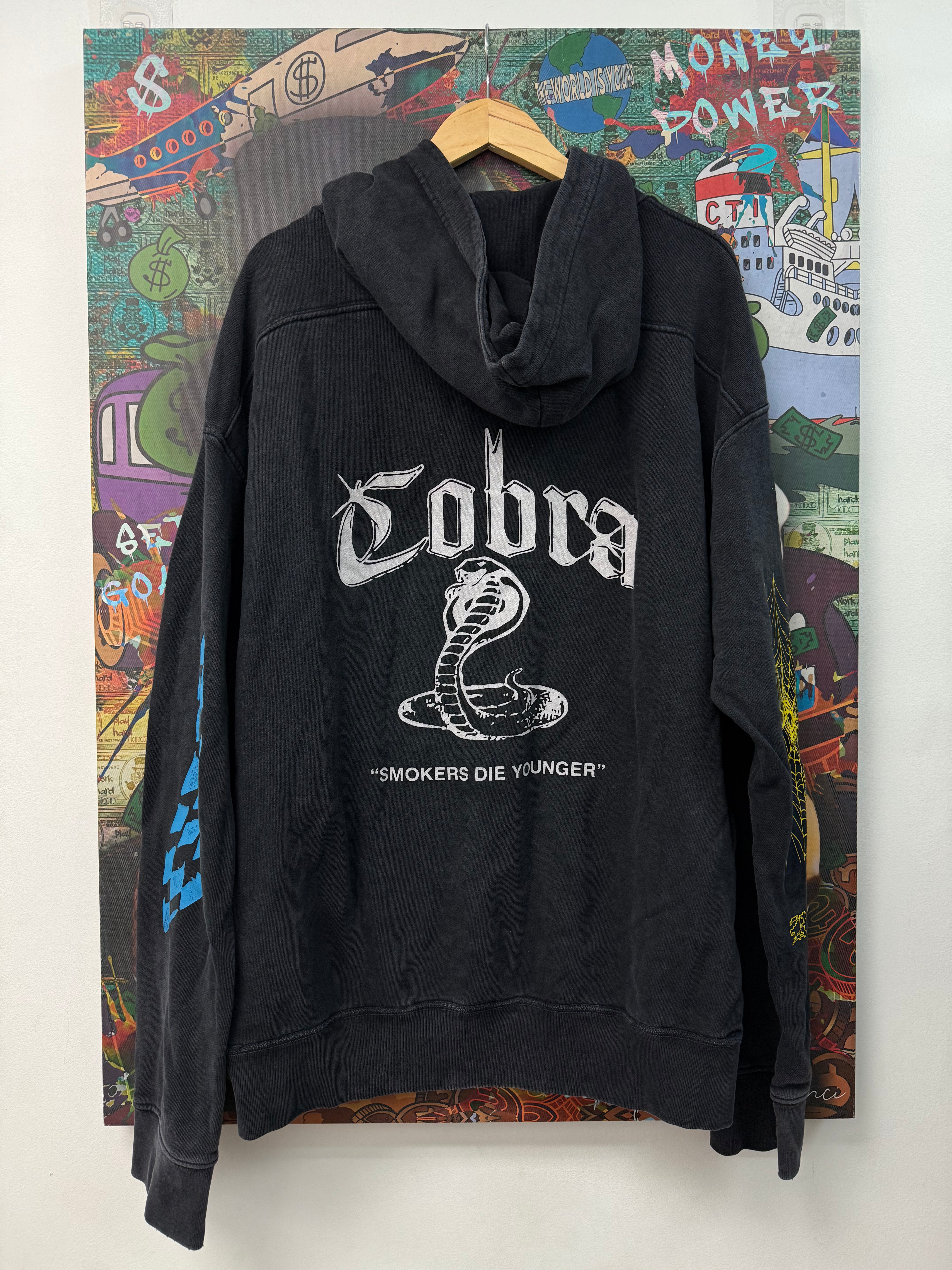 Rhude Navy Pink Logo Hoodie