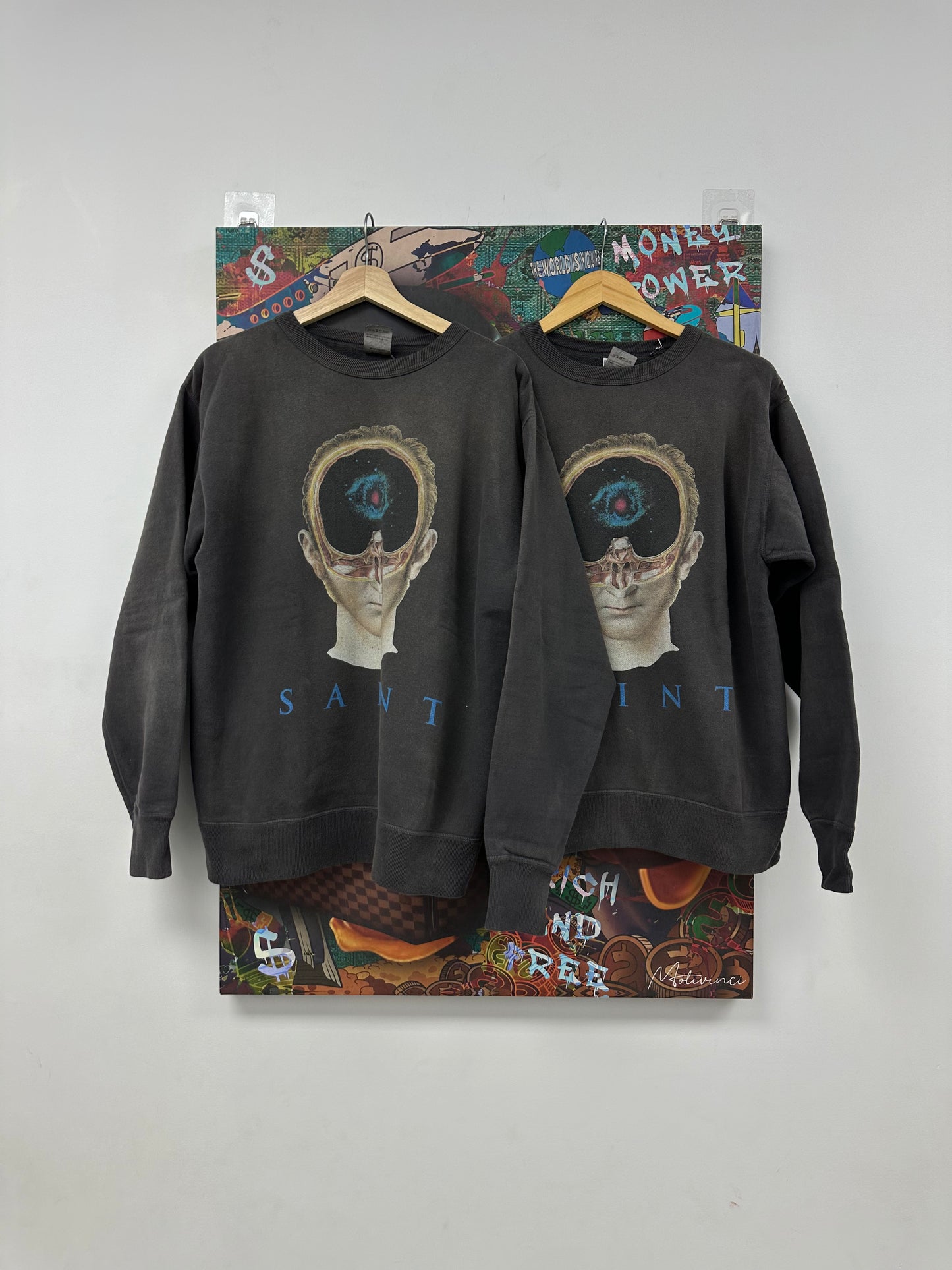 St Mx6 Crewneck Grey Eye Future New With Tags Medium