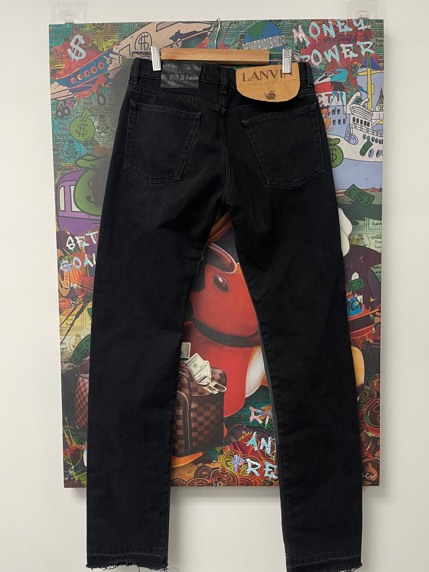 Gallery Dept x Lanvin Black Wash Distressed Denim Lightly Worn