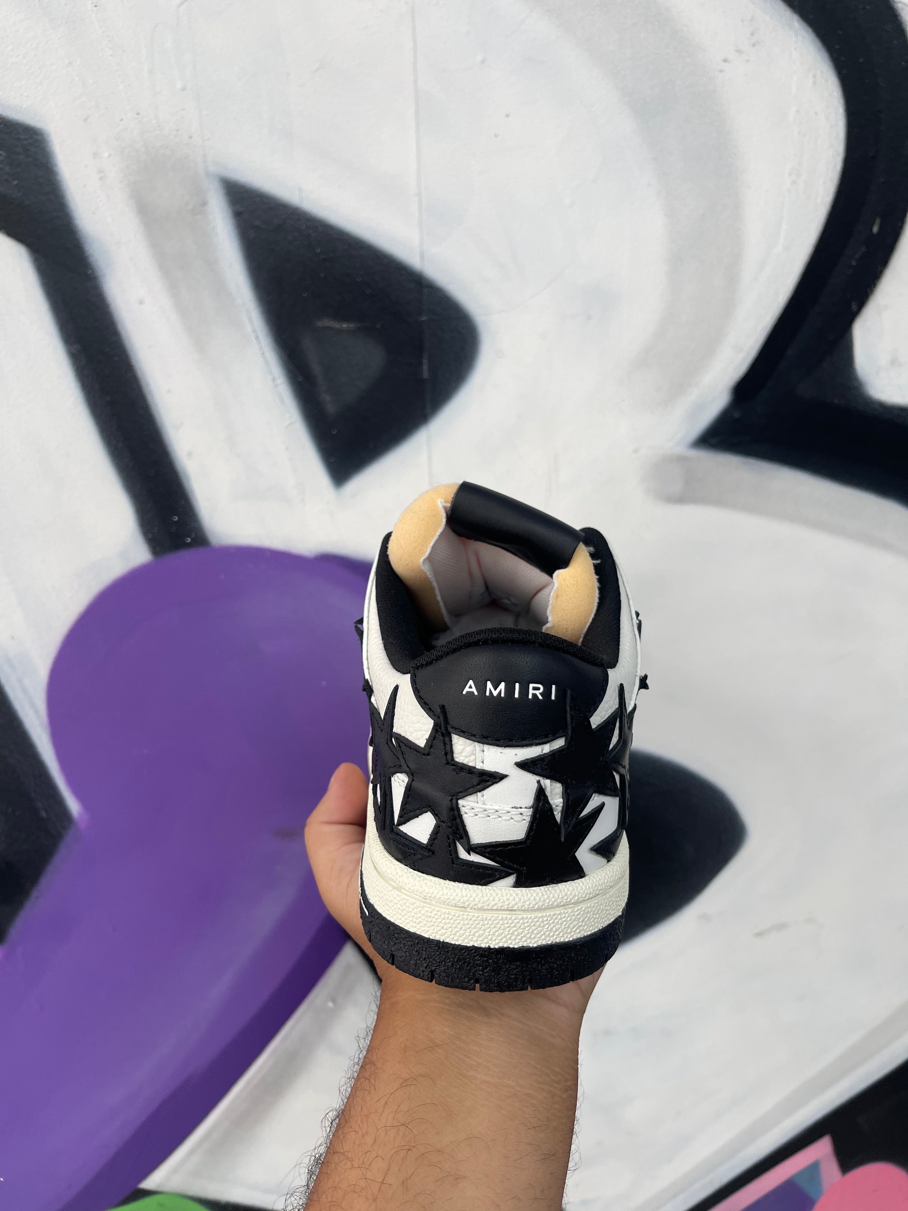 Amiri Black White Star Low Sneakers