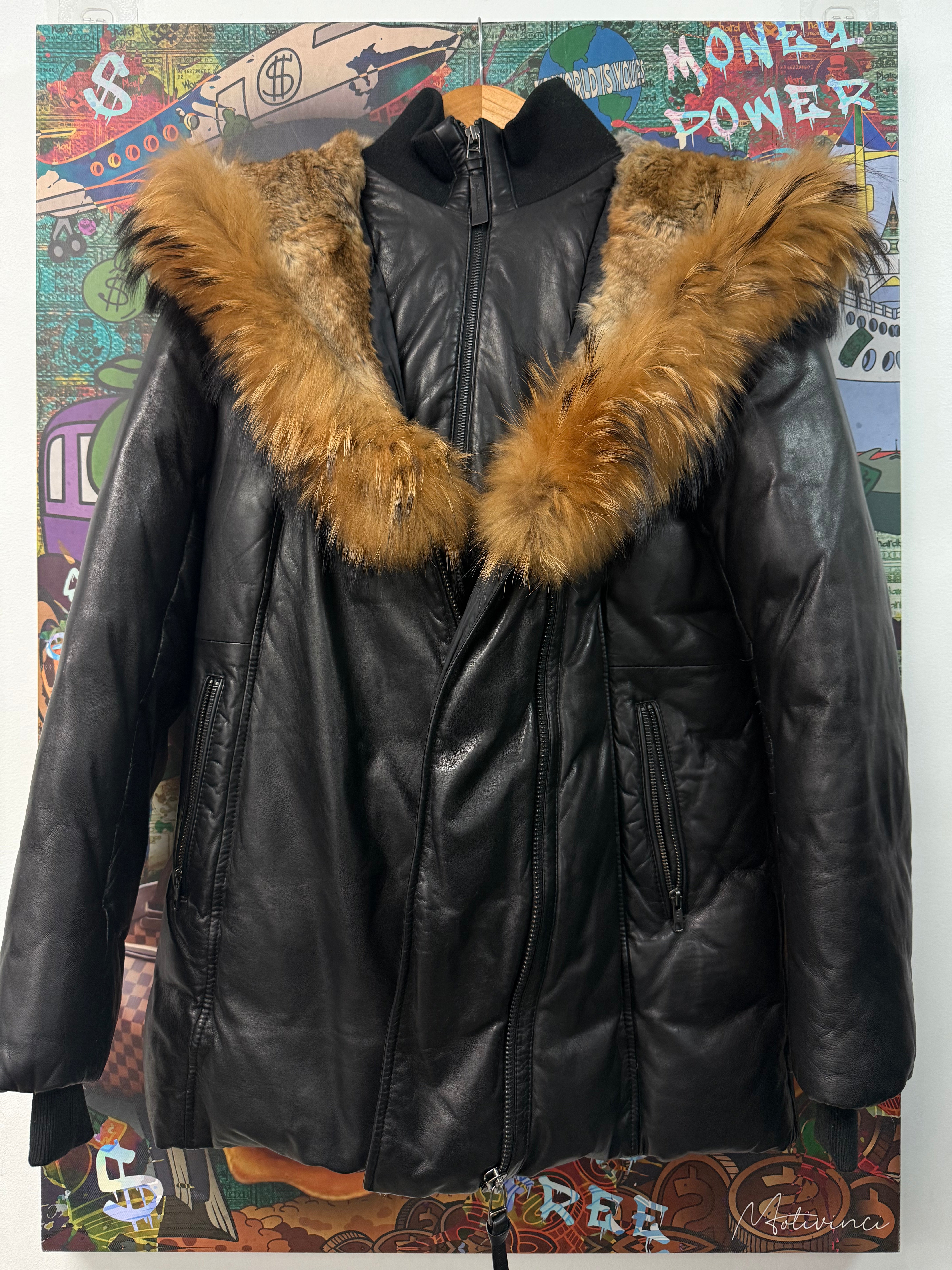 Mackage Black Leather Adali Jacket