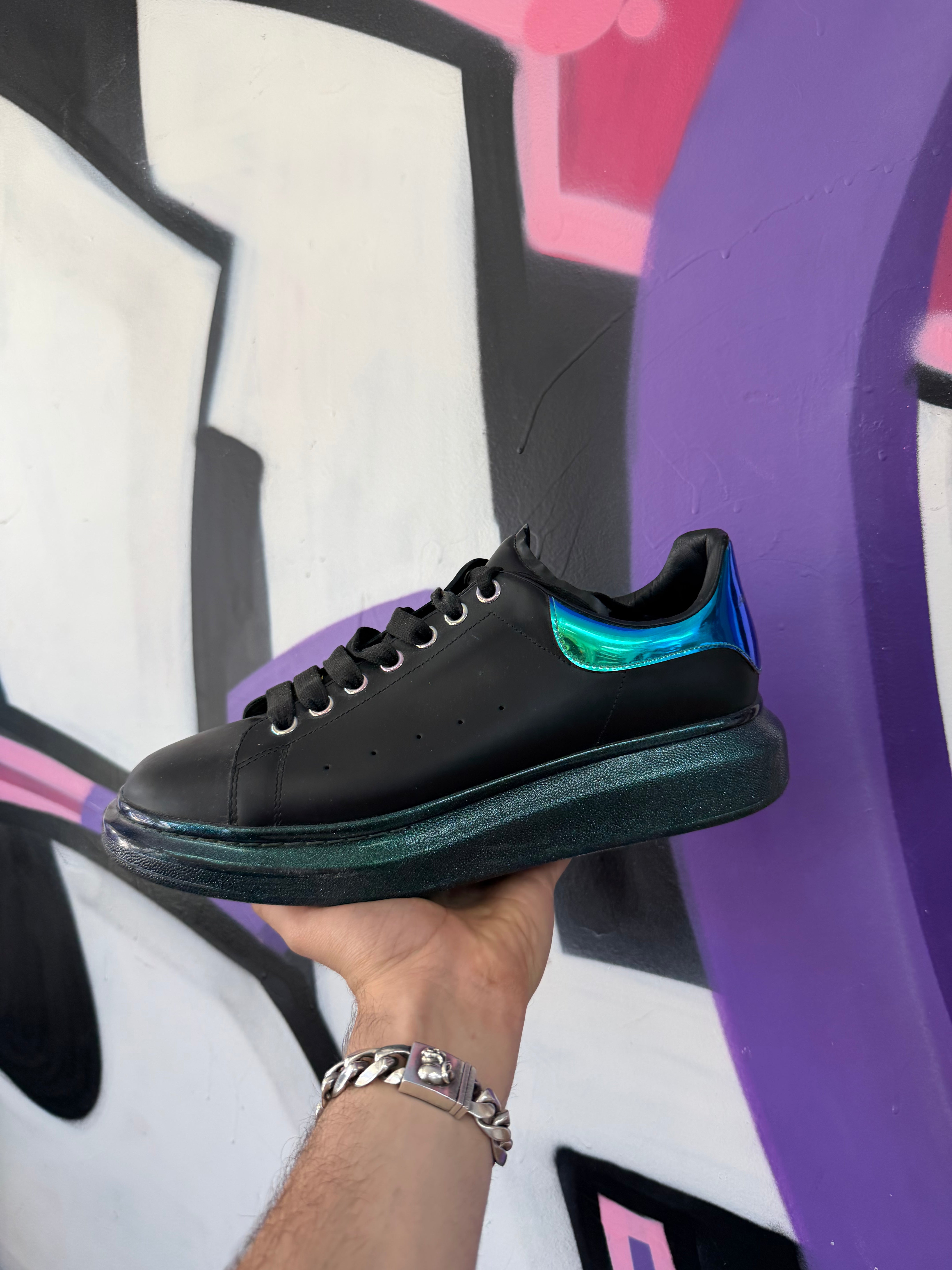 Alexander Mcqueen Black Monochrome Oversized Sneakers