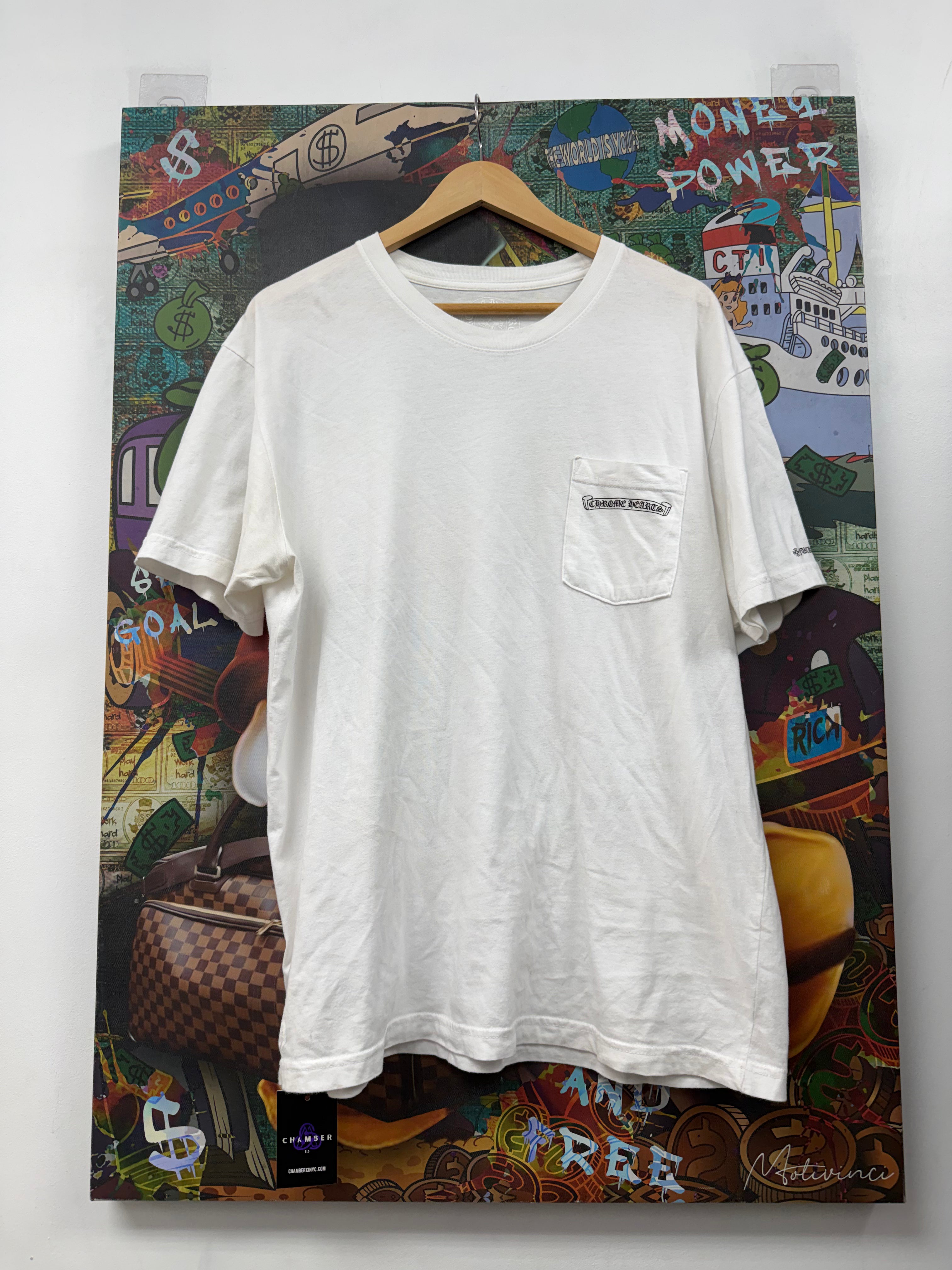 Chrome Hearts White Scroll Logo Tee