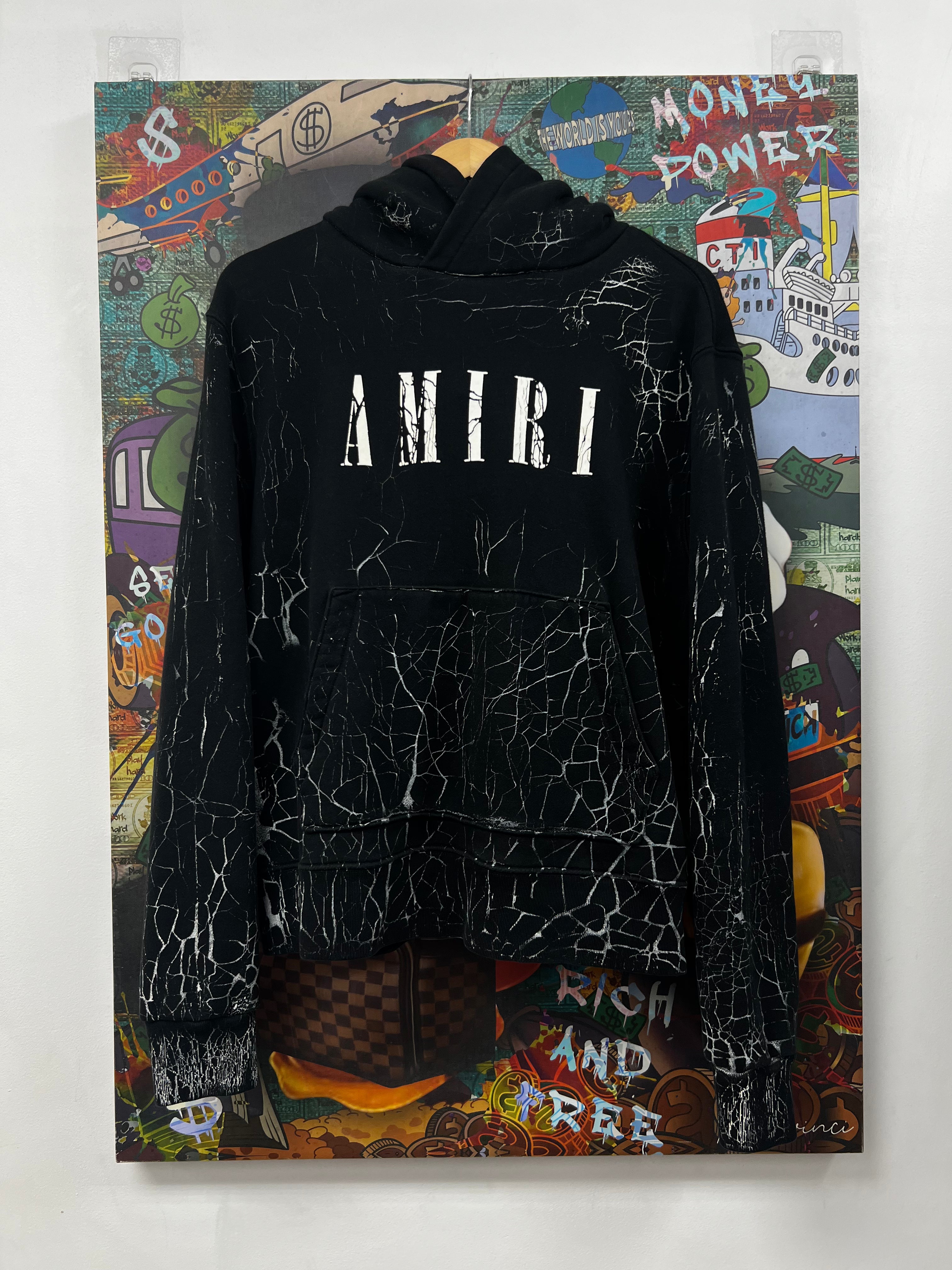 Amiri Black Thunder Core Logo Hoodie