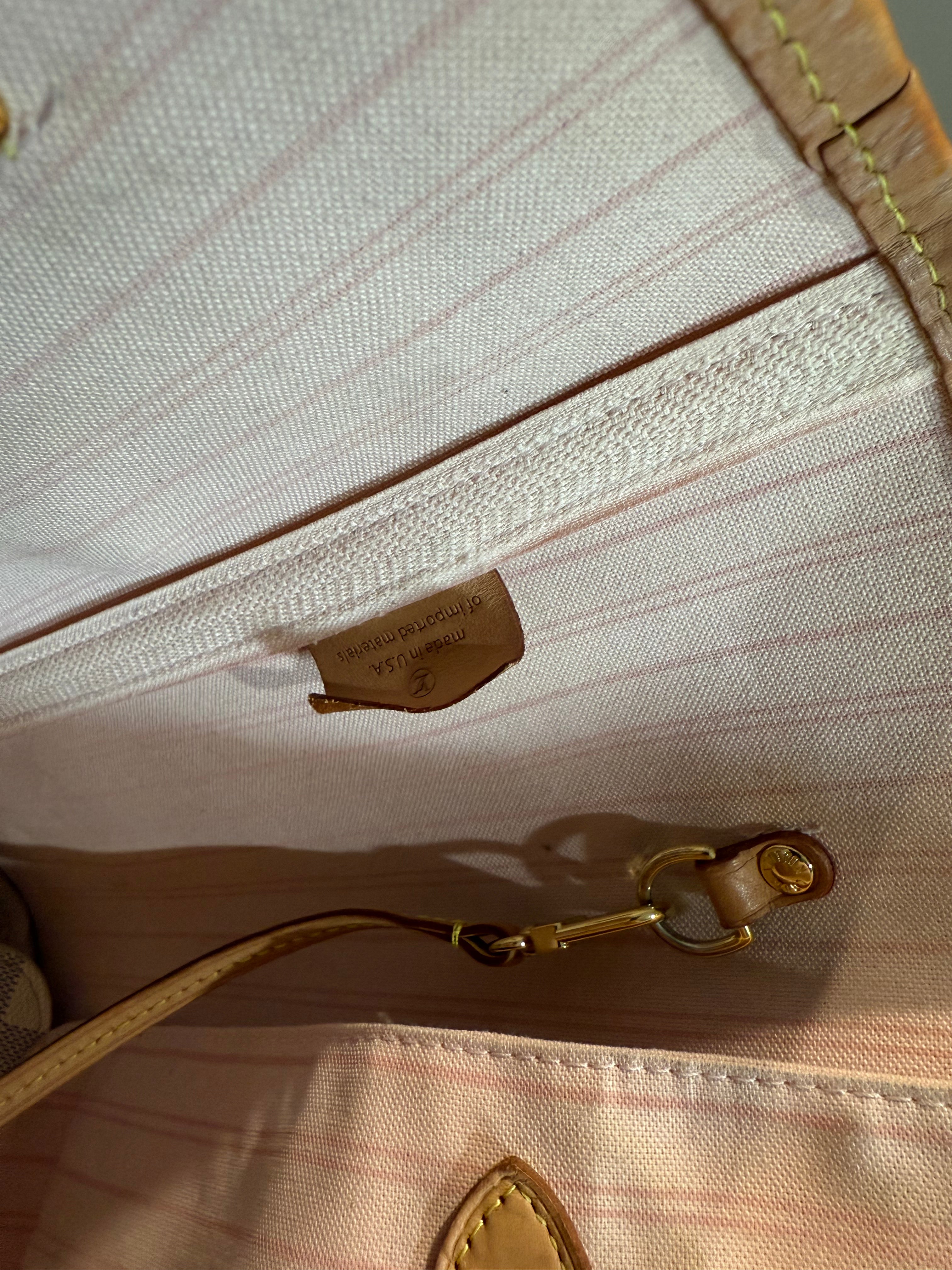 LV Neverfull White Used OS