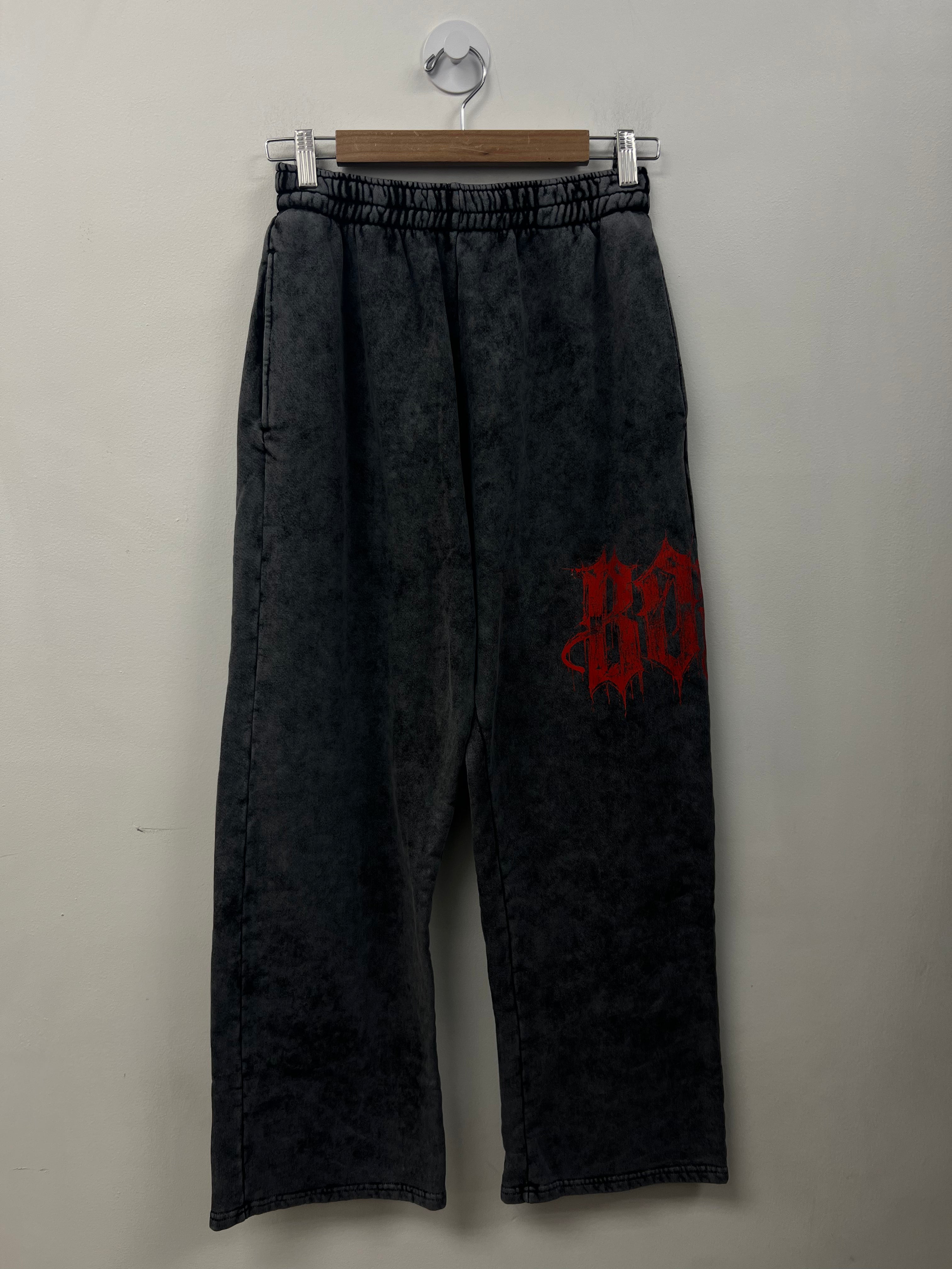 Bossi Grey Red Big Logo Sweats