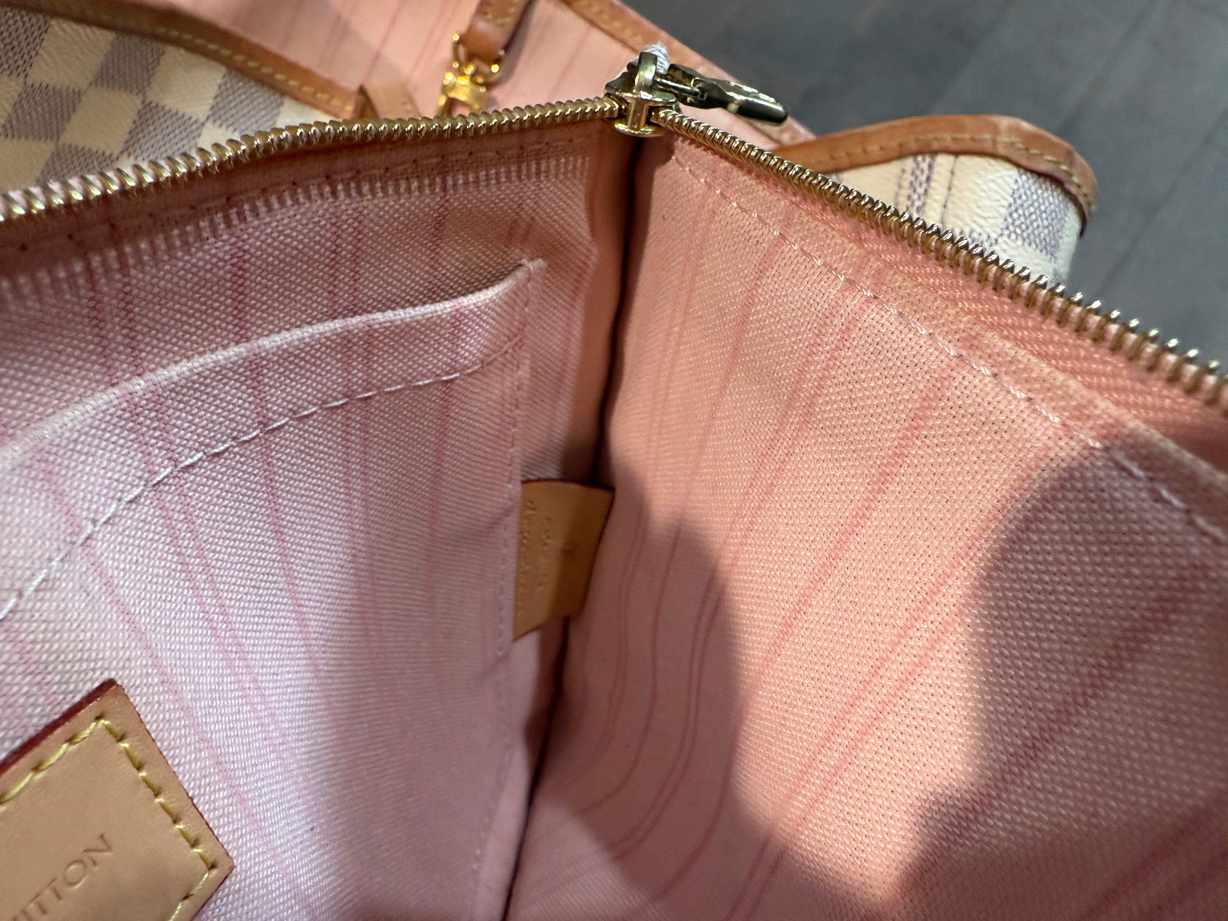 LV Neverfull White Used OS