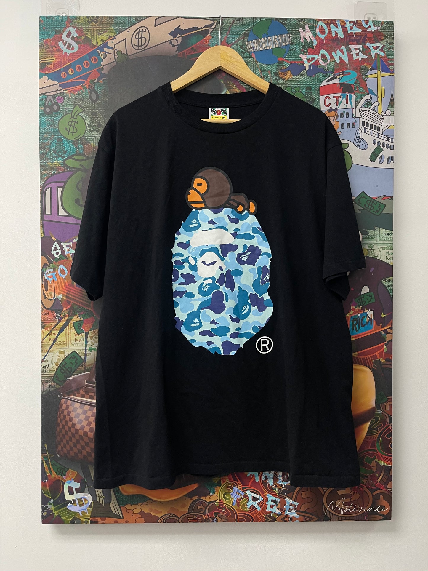 Rhude Collegiate Crest Tee Cream Navy New With Tags