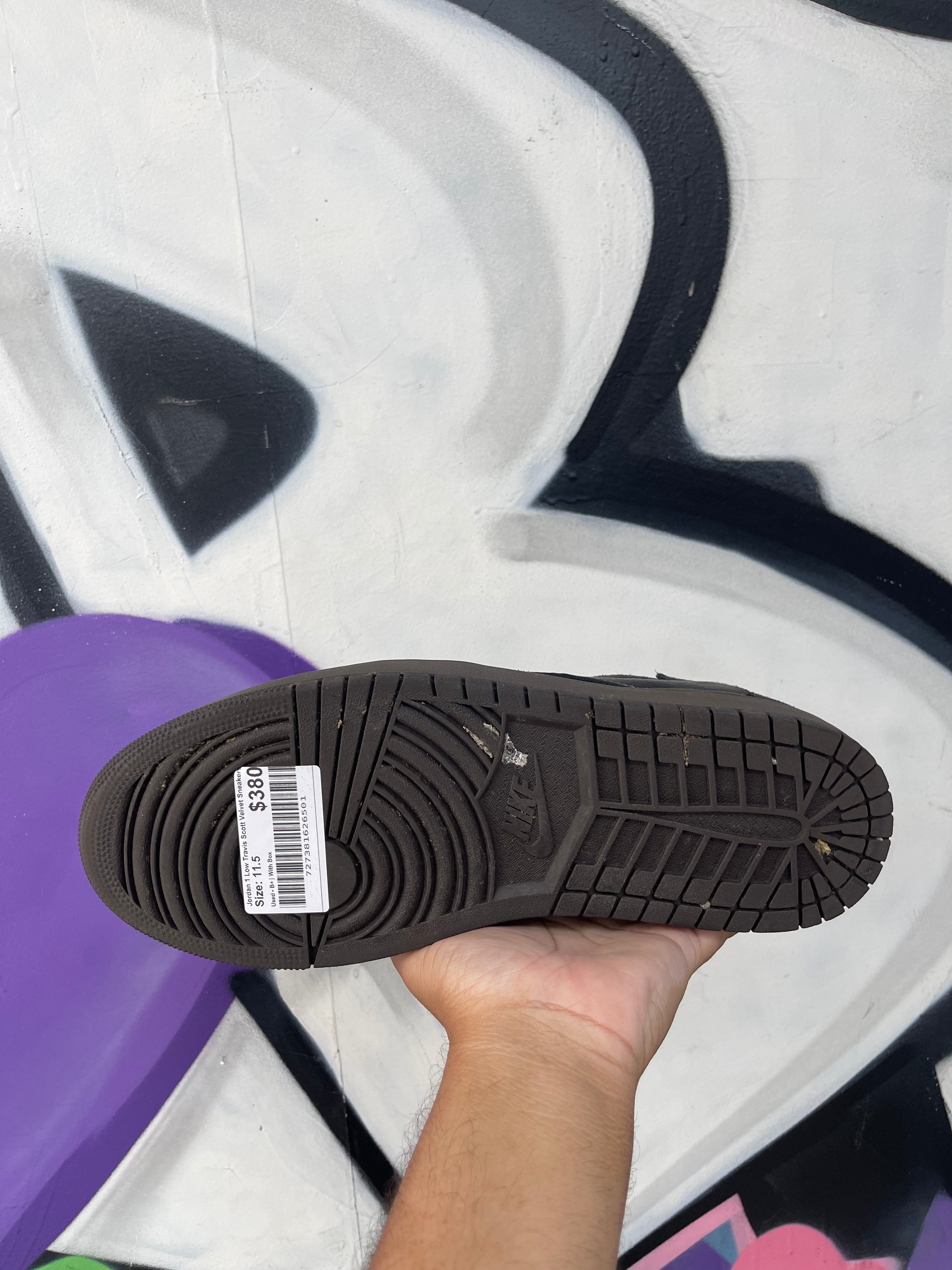 Jordan 1 Low Travis Scott Velvet Sneakers