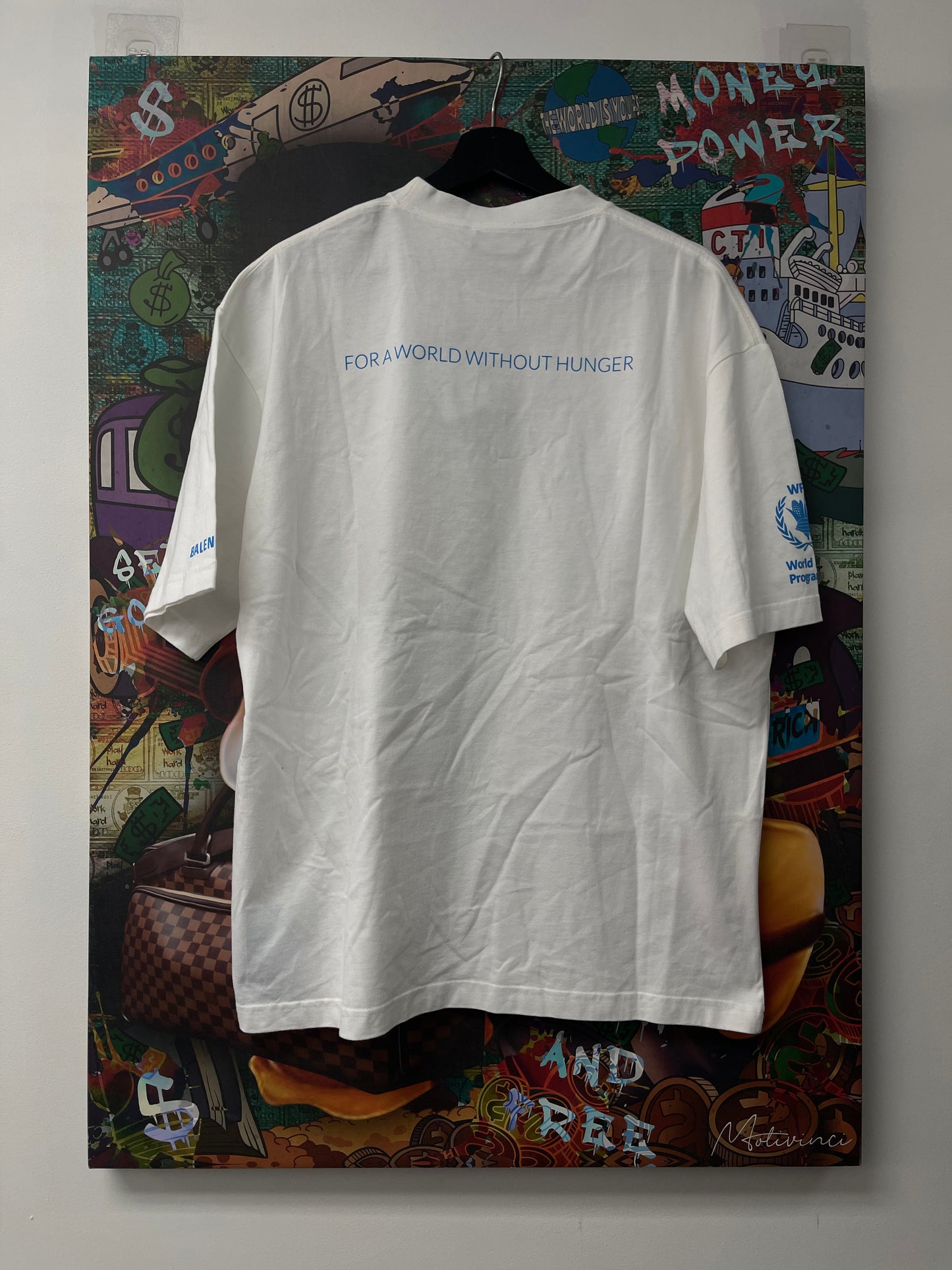 Balenciaga Food Programme Tee White Blue New With Tags