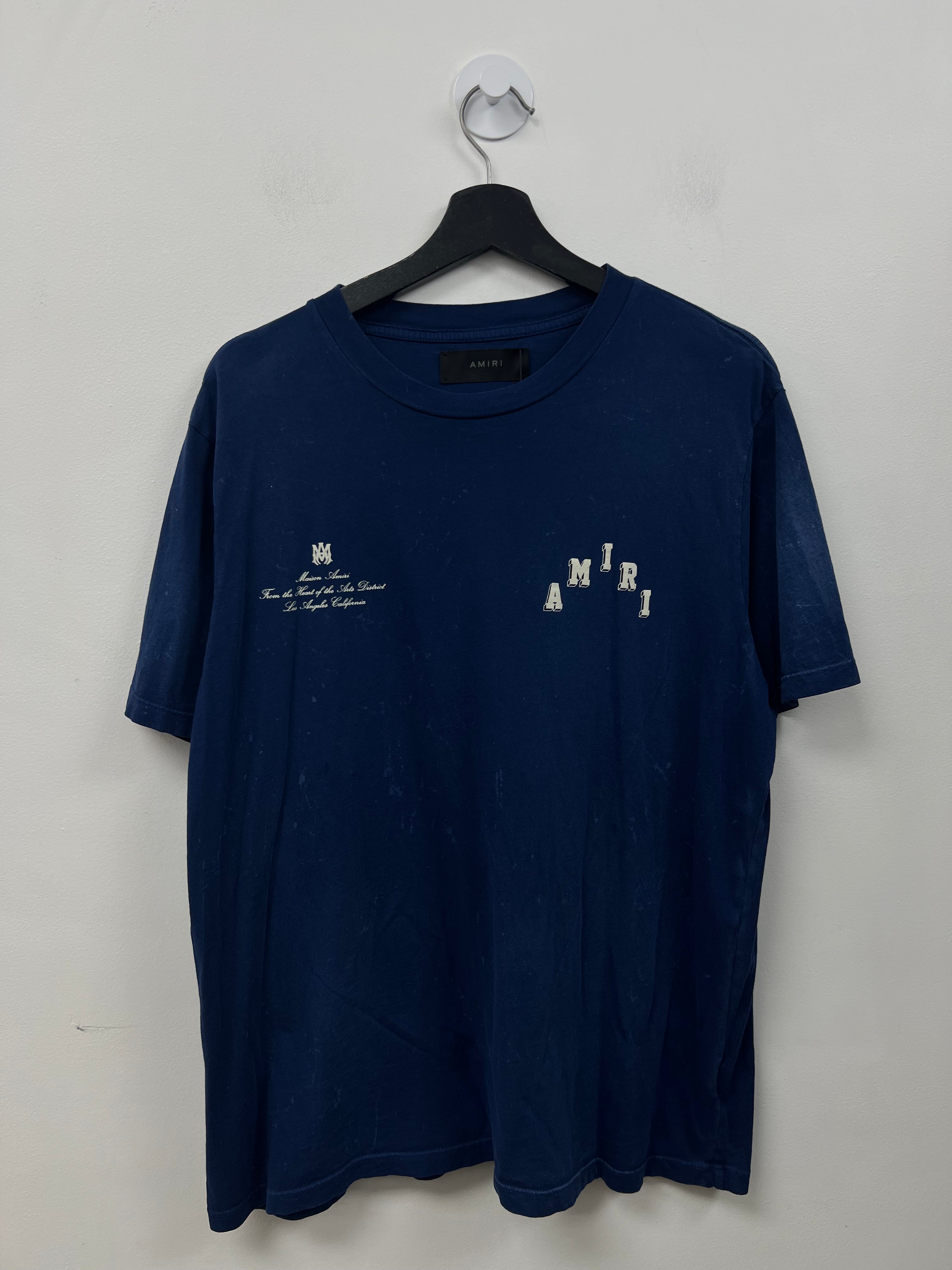 Amiri Blue Colligate Tee