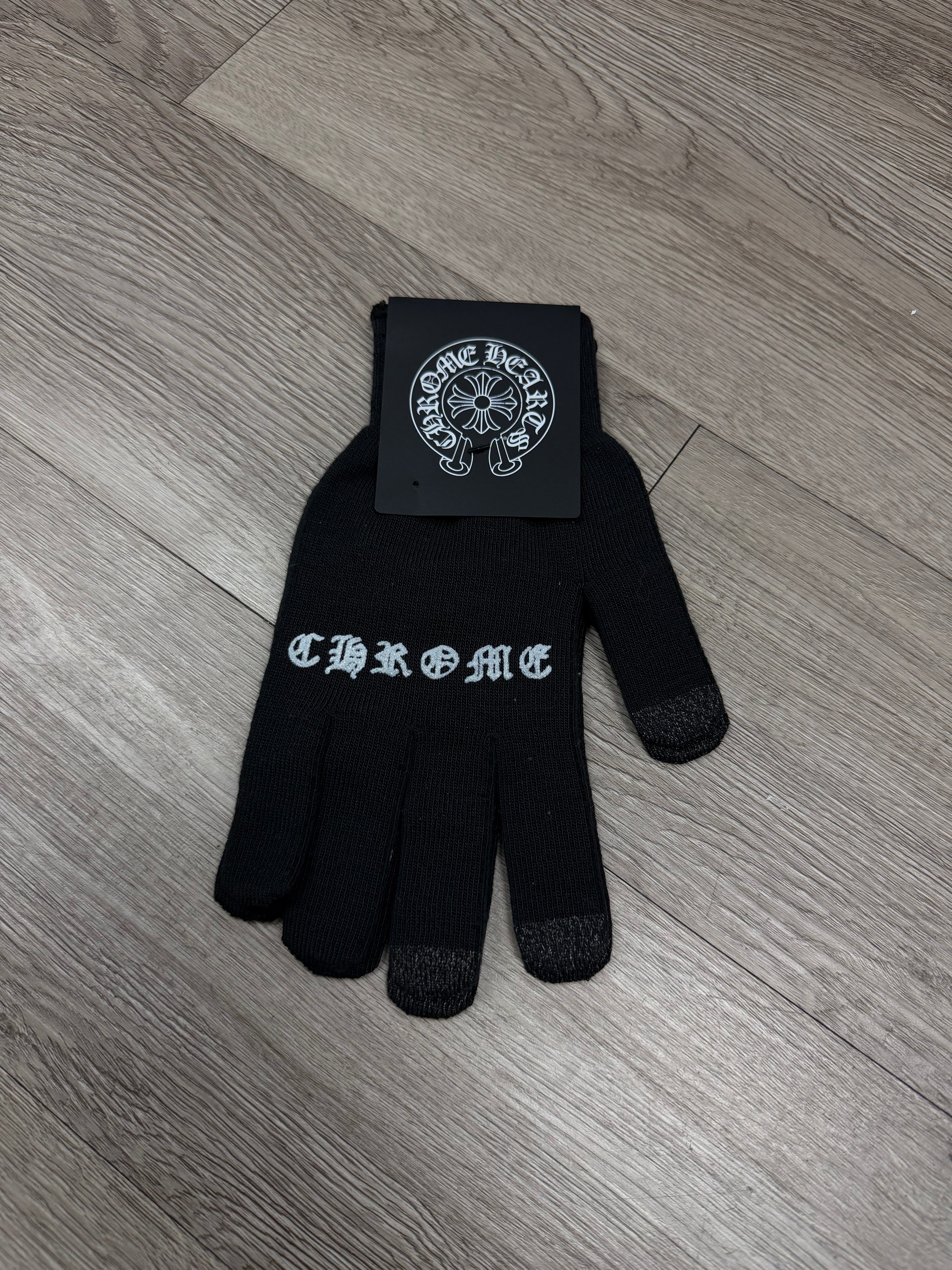 Chrome Hearts Black Gloves Accessories