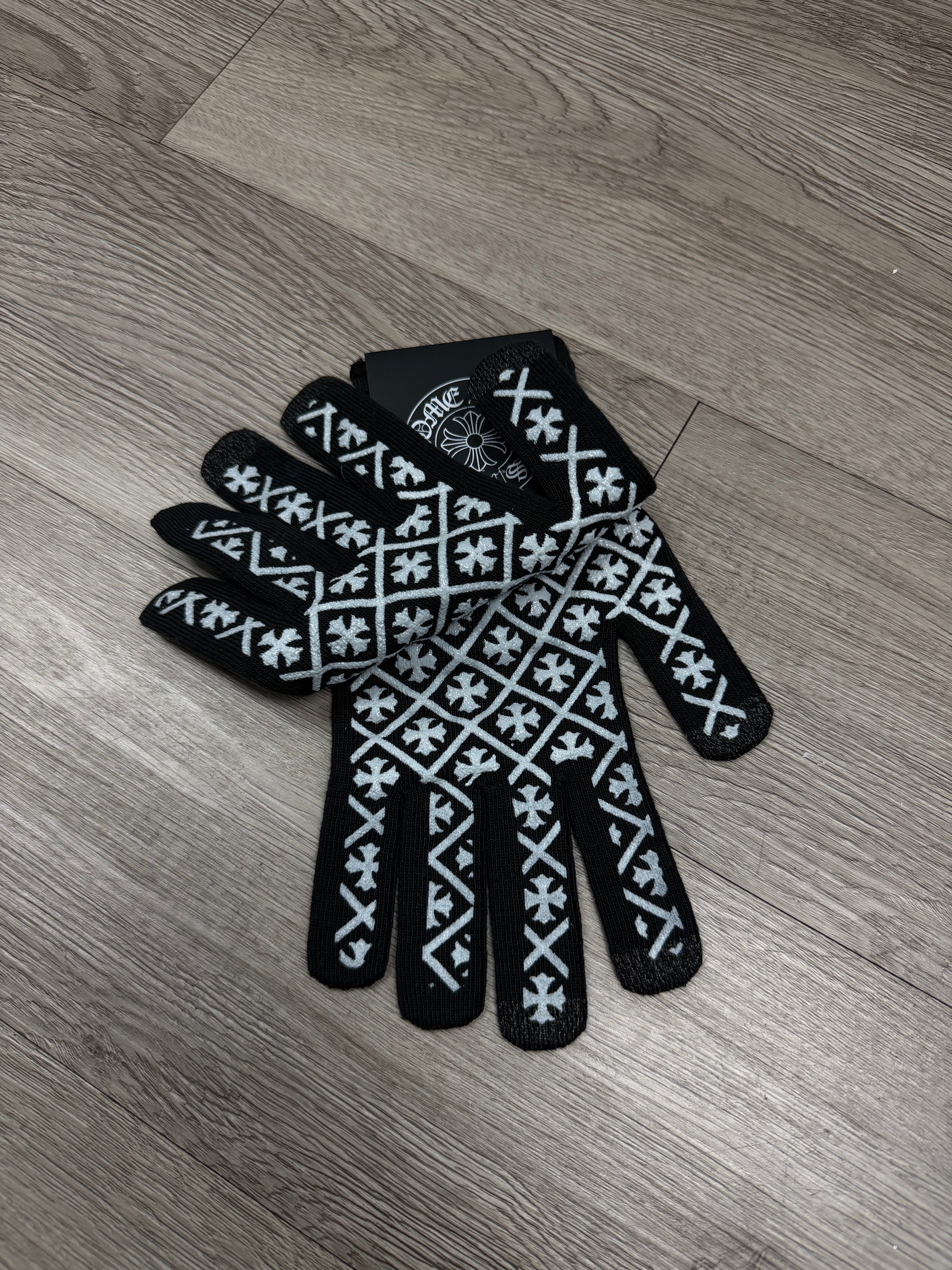Chrome Hearts Black Gloves Accessories
