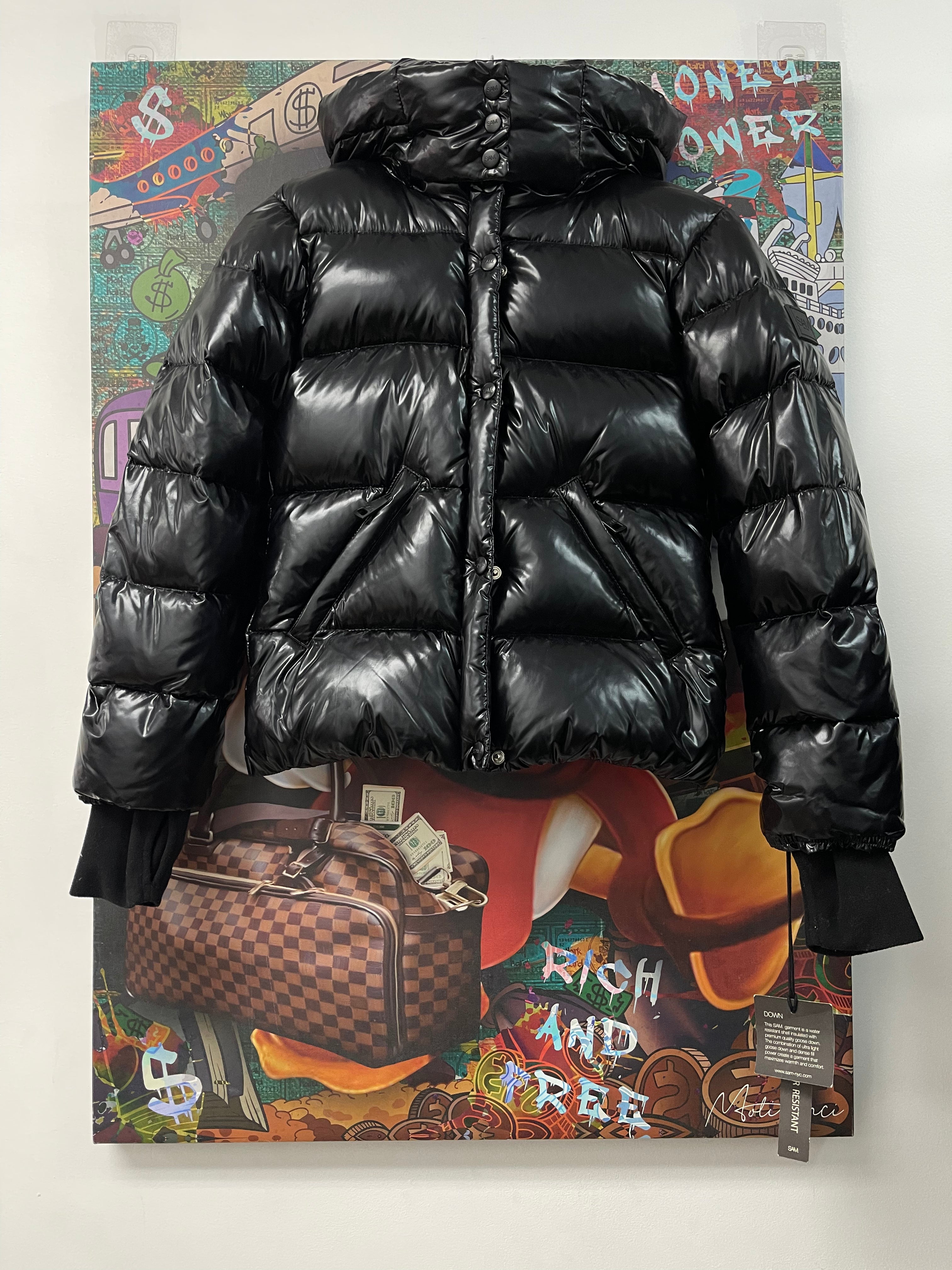 Sams Women Black Puffer Jacket