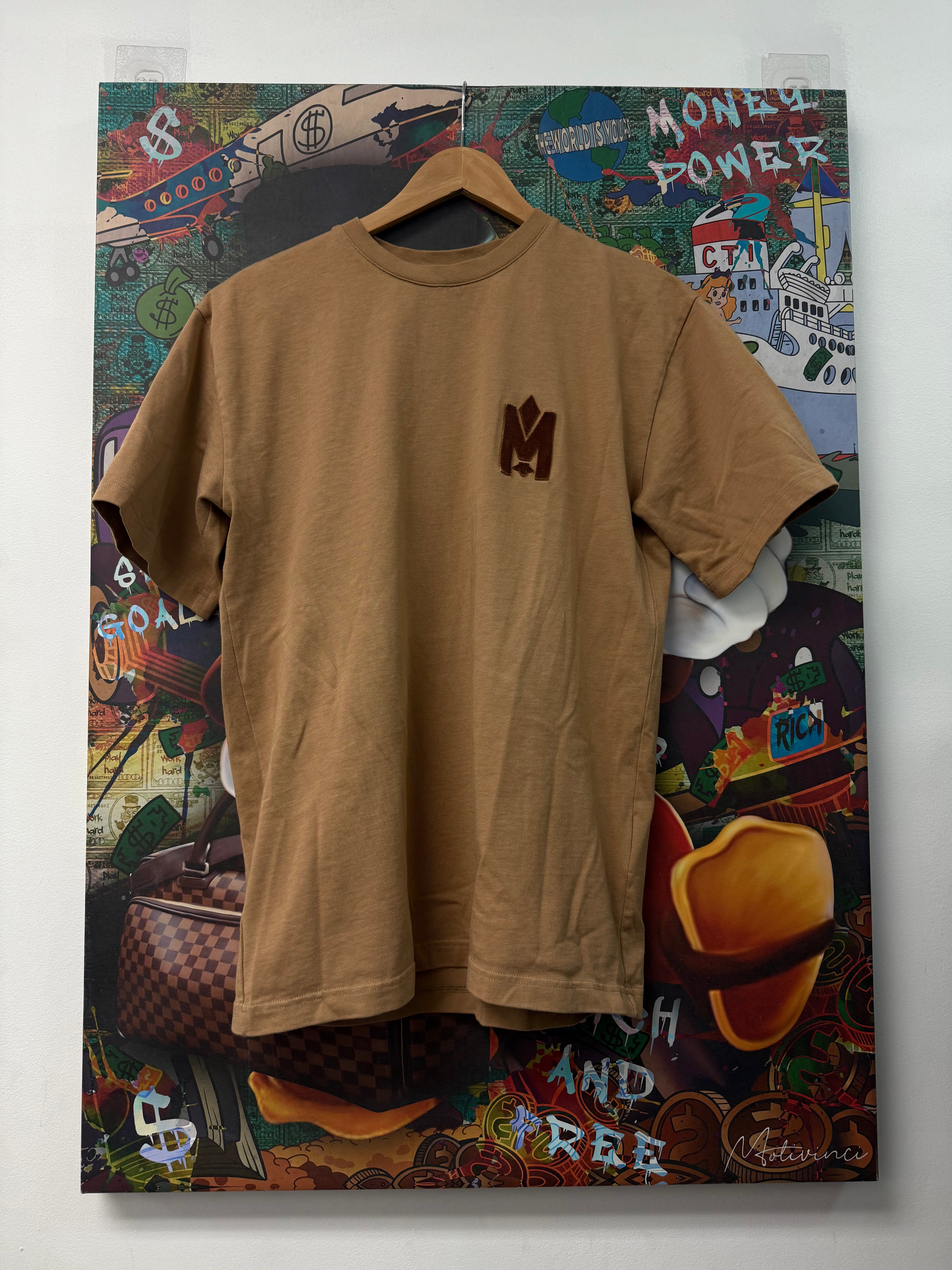 Mackage Tan Felt Logo Tee