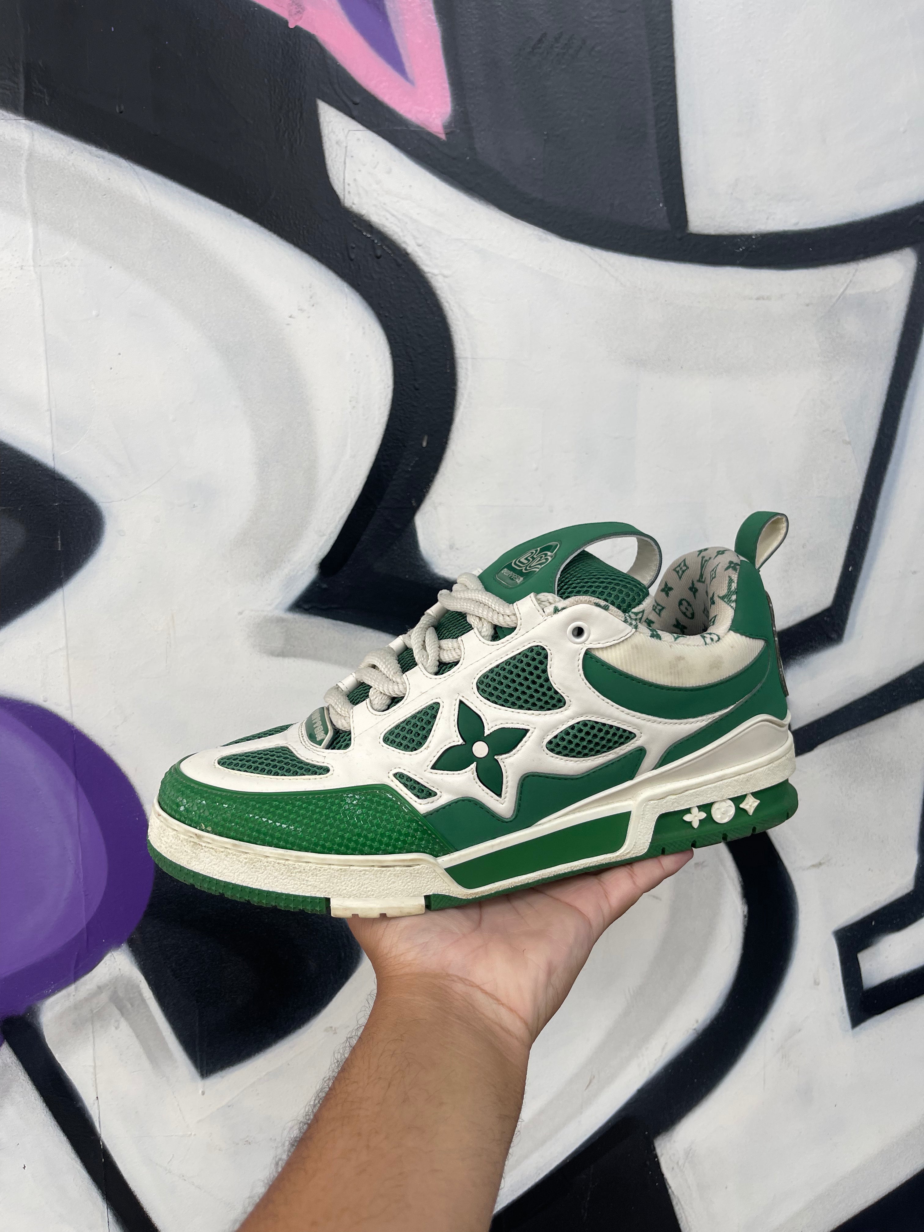 Louis Vuitton Green White Skate Sneakers