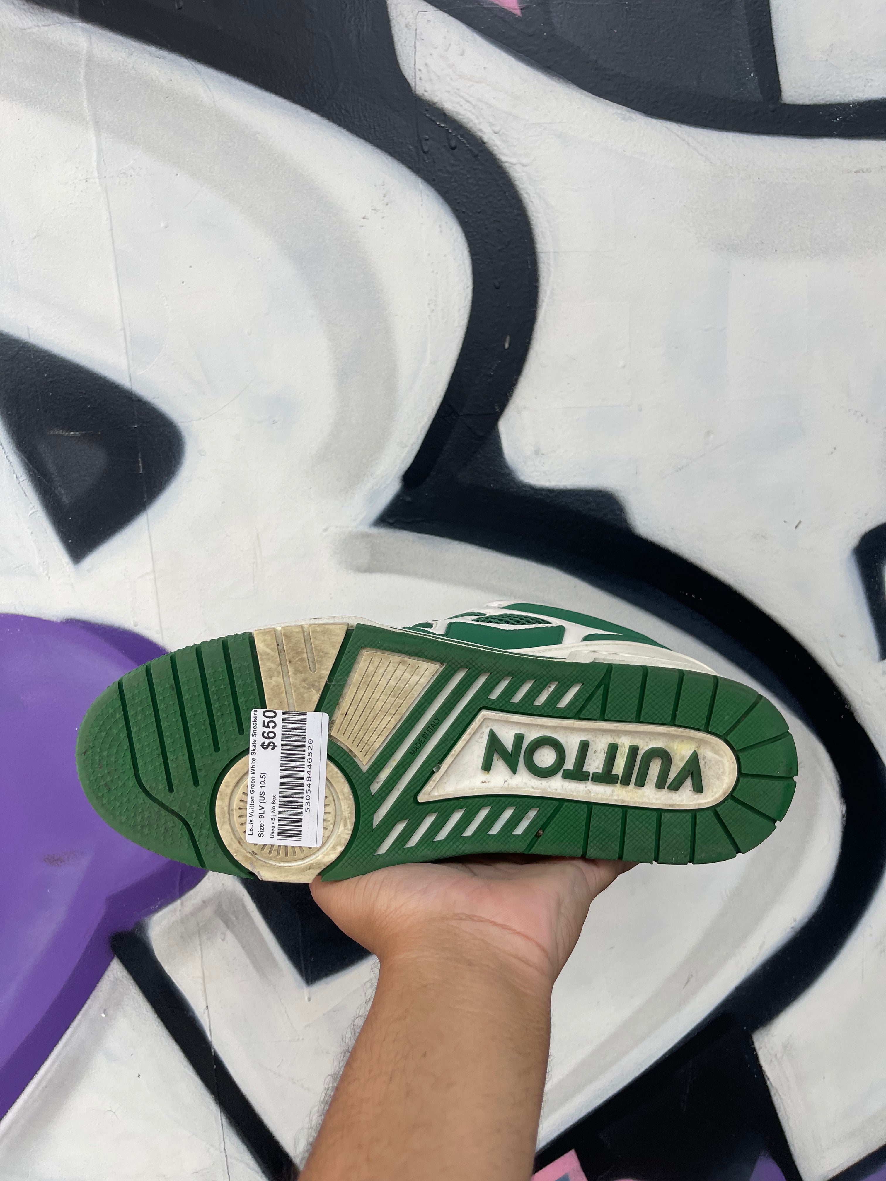 Louis Vuitton Green White Skate Sneakers