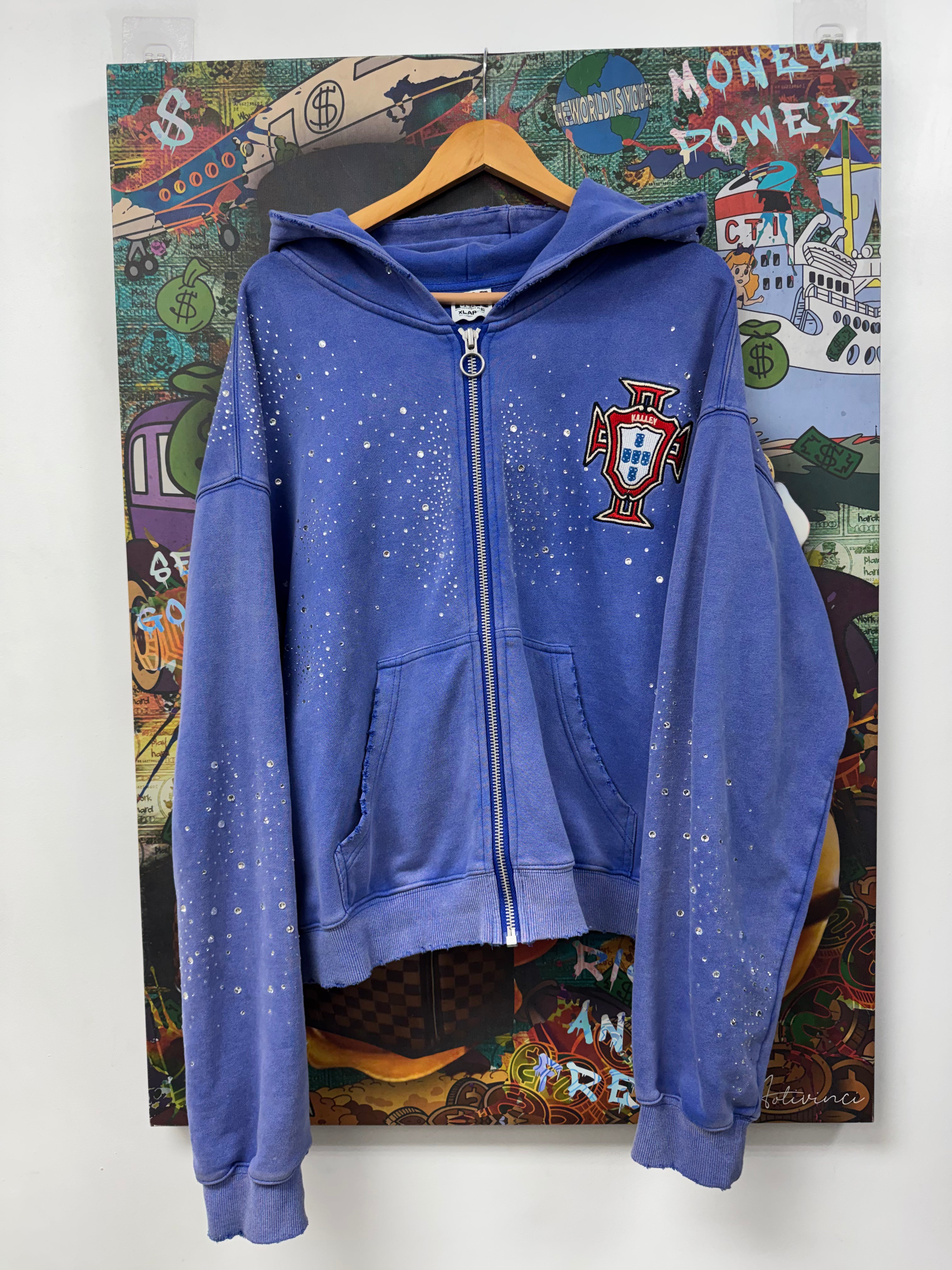 Vale Blue Cluster Zip Up