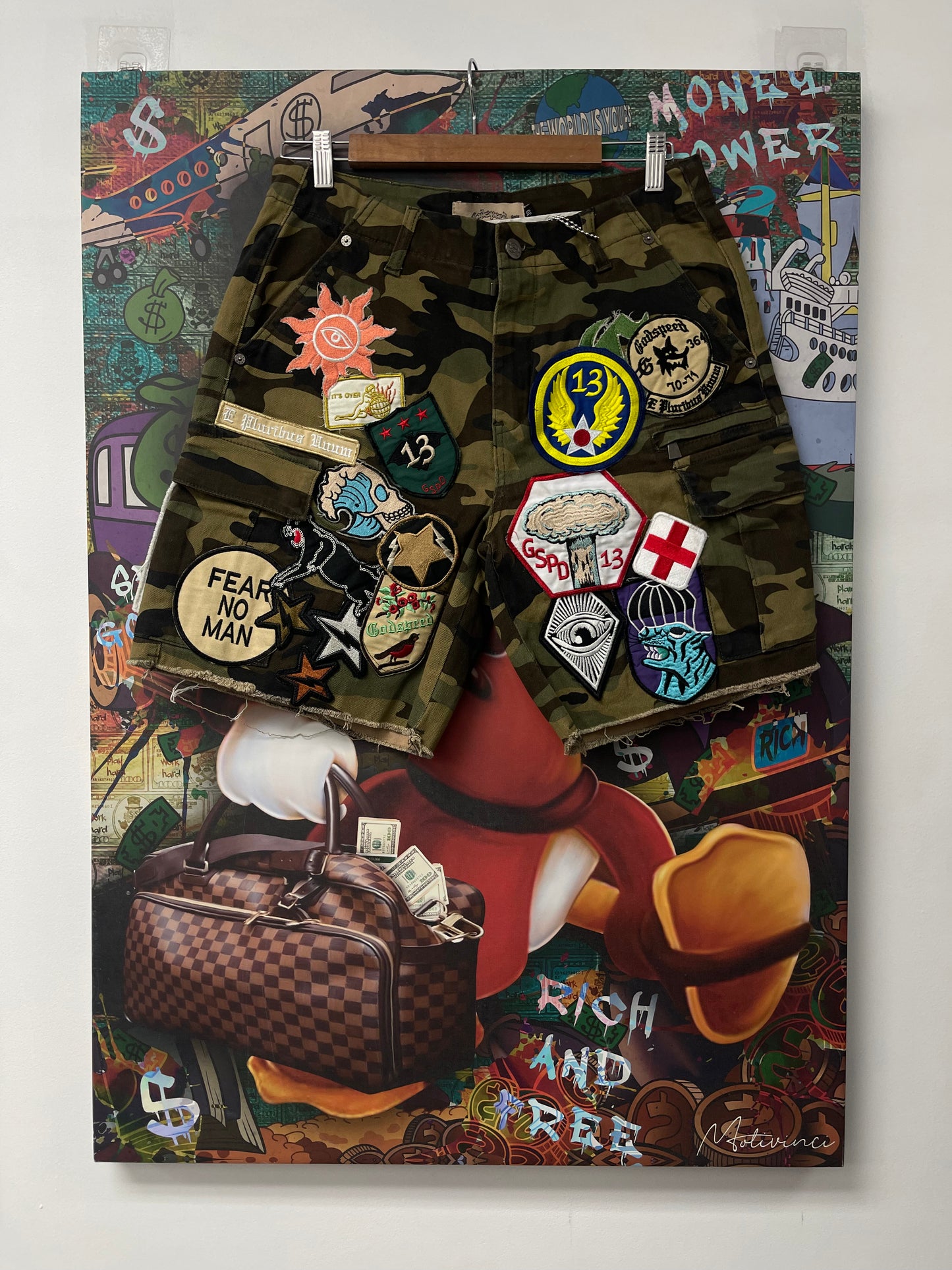 Godspeed Patchwork Camo Shorts New With Tags