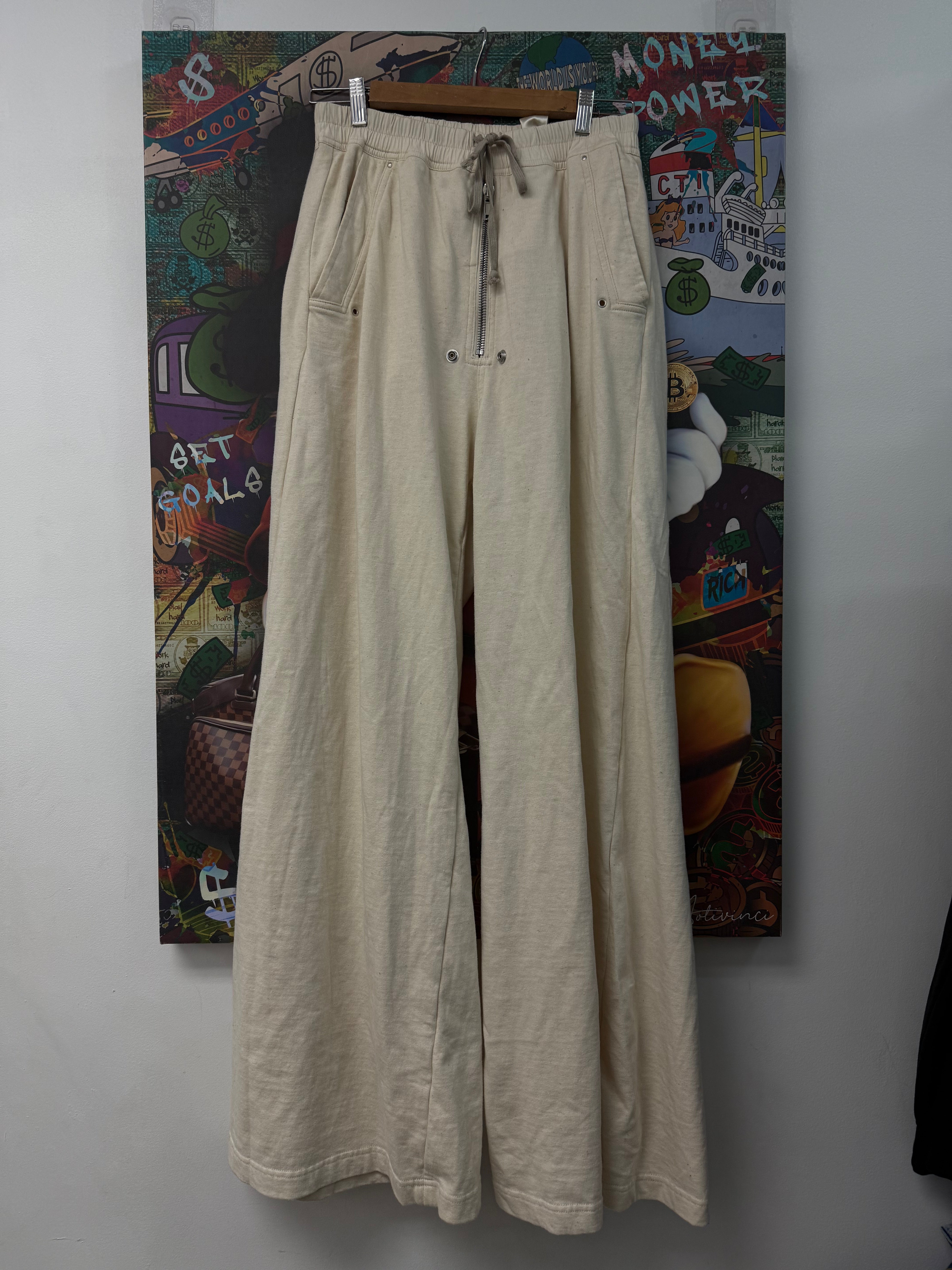 Rick Owens Cream Geth Bela Natural Sweats