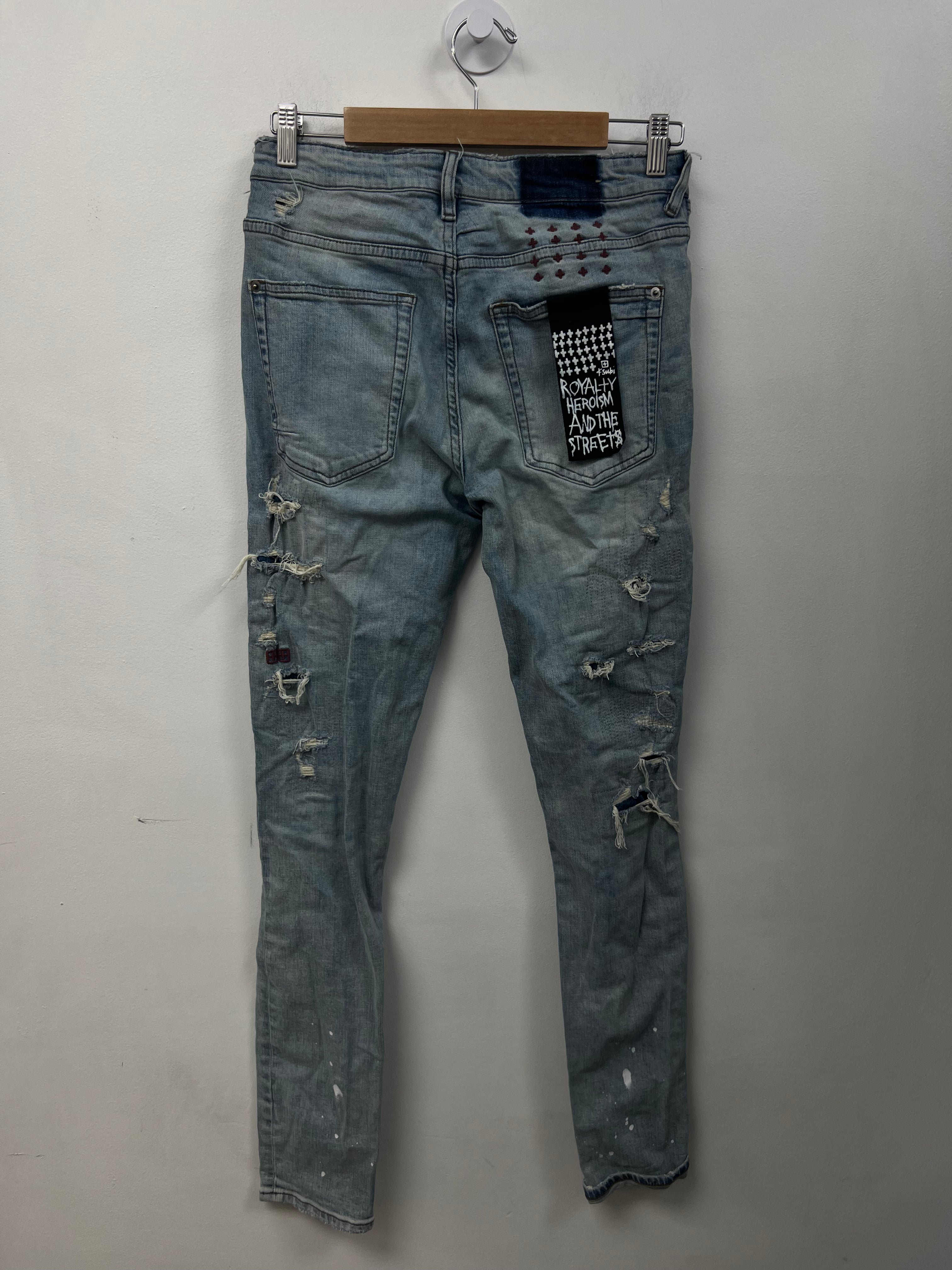 Ksubi Light Wash Patchwork Jeans