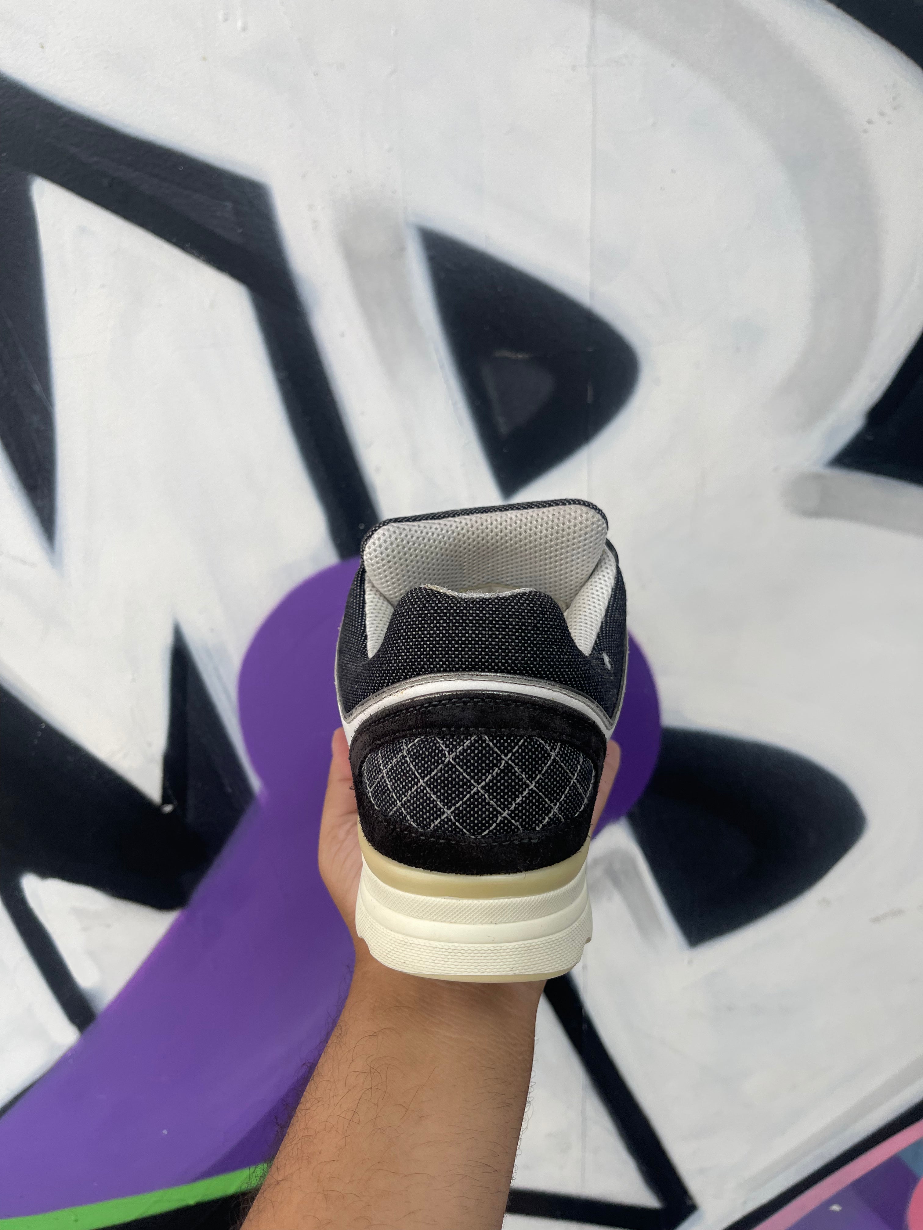 Chanel White Grey CC Runner Sneakers