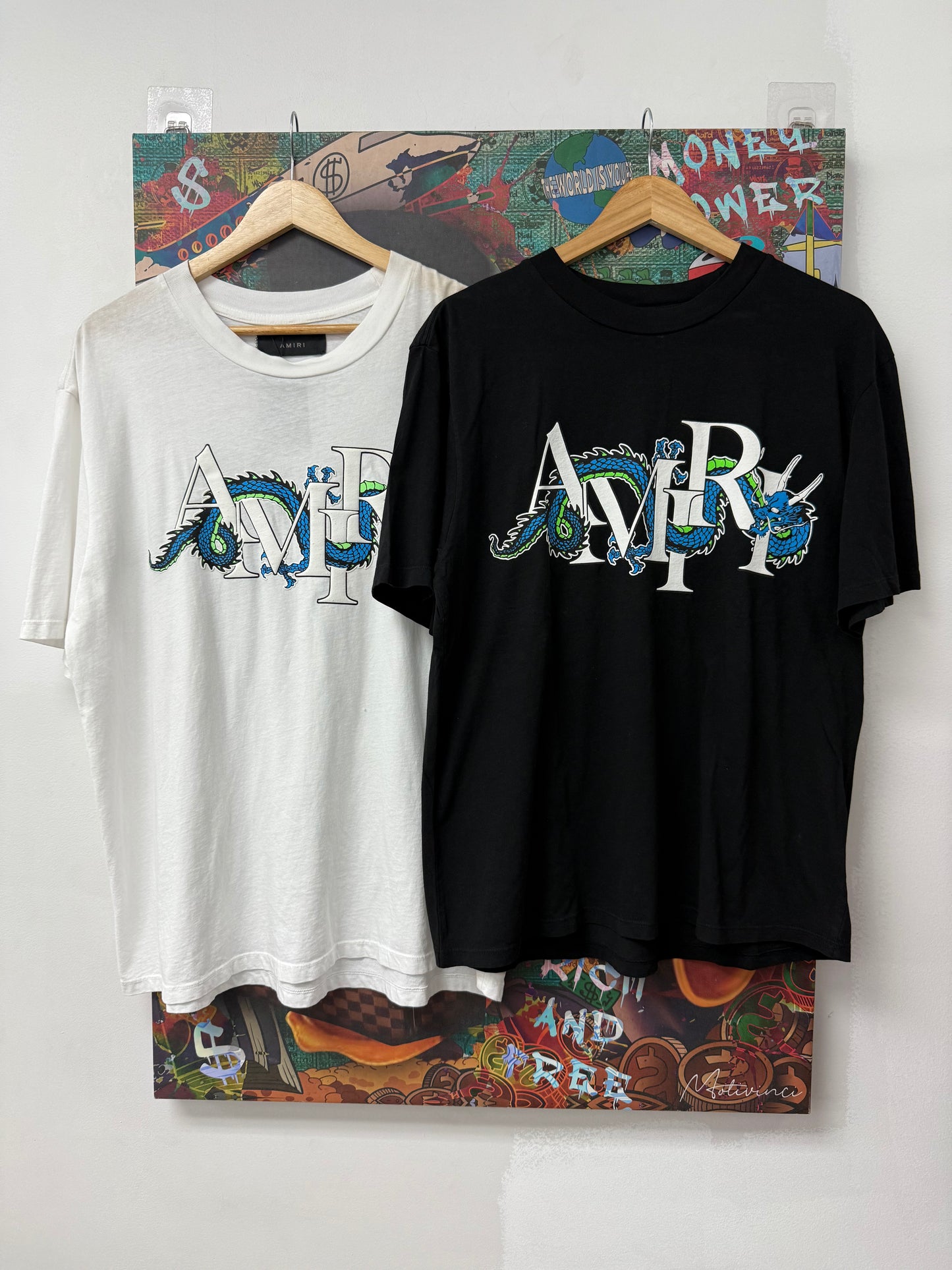 Amiri Dragon Tee Black & White (M L) New