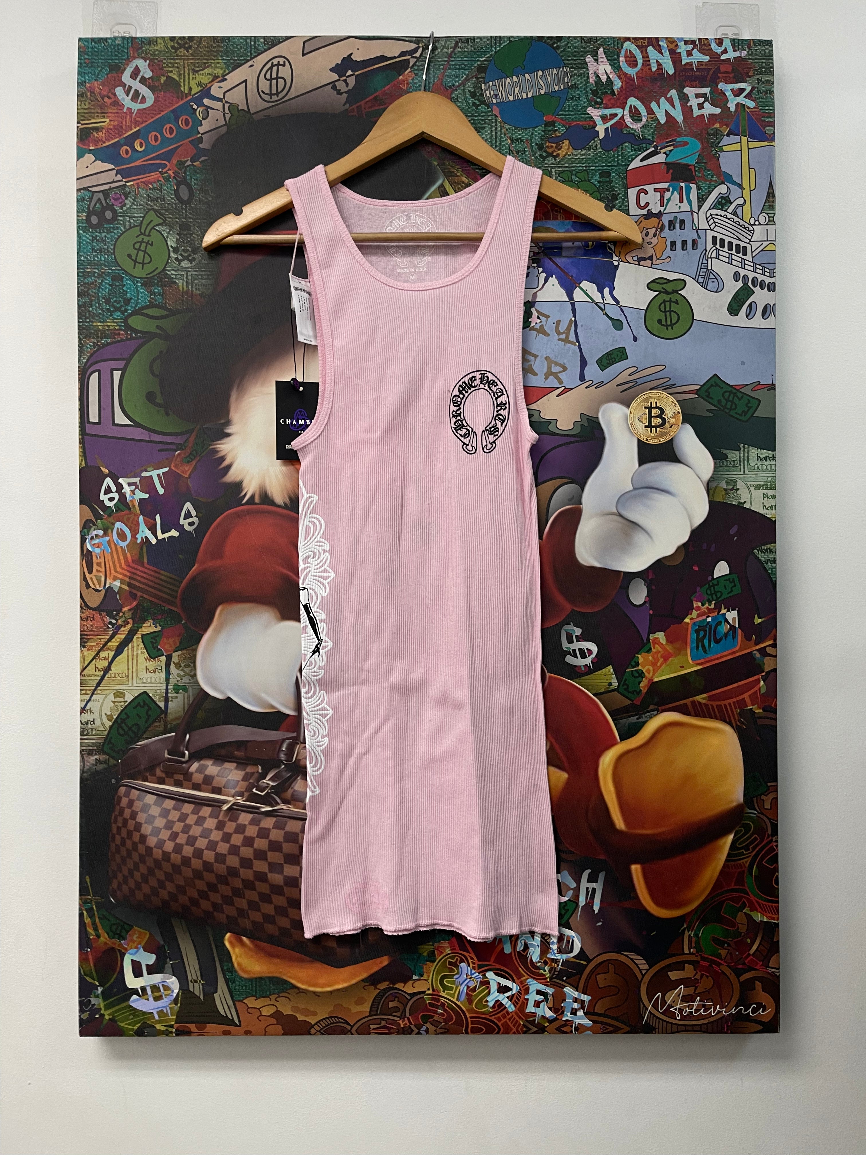 Chrome Hearts Pink Deadly Doll Tank Top