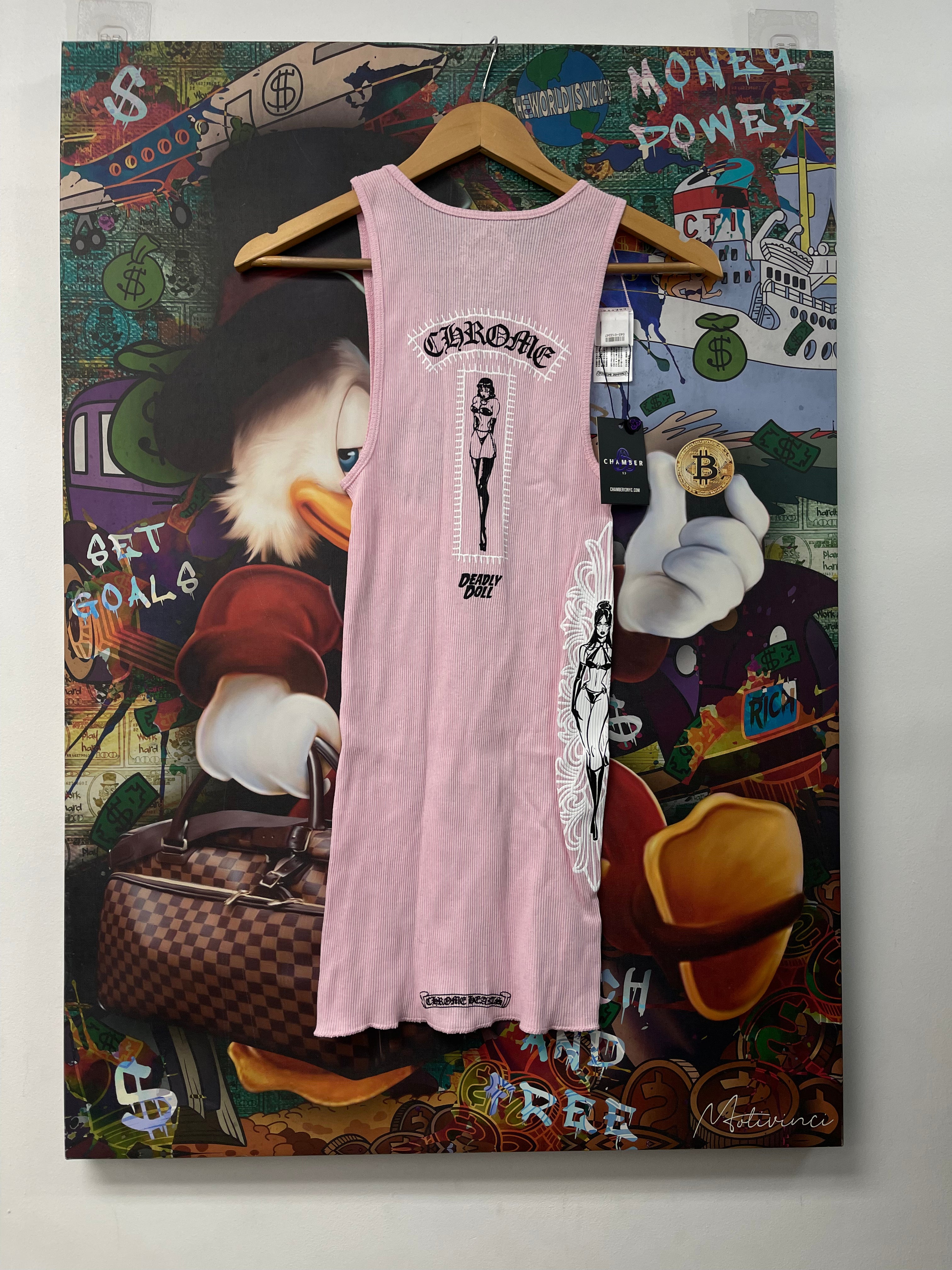 Chrome Hearts Pink Deadly Doll Tank Top