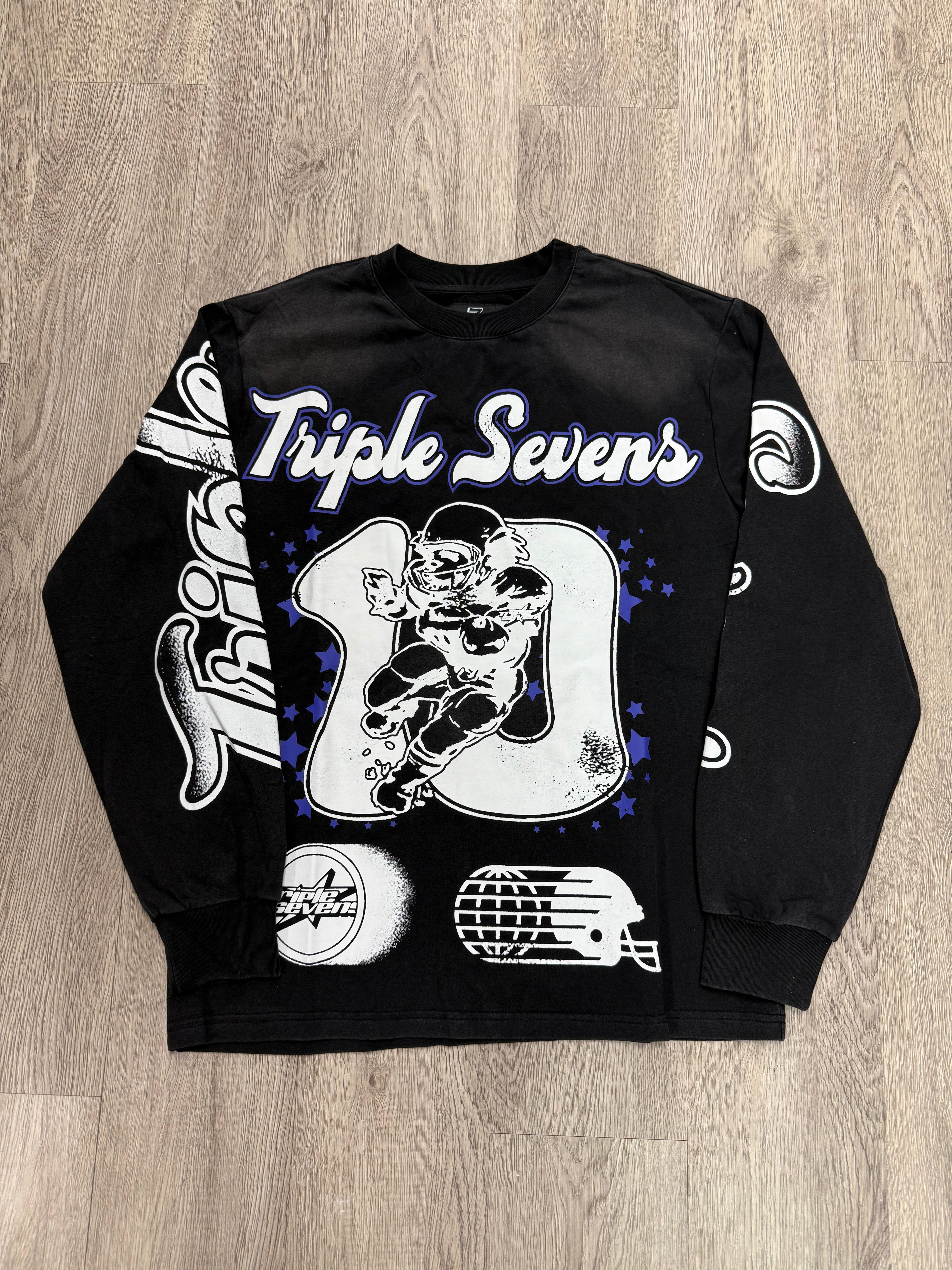 Triple Sevens 7 All Star LS Black Purple (S-XL) New