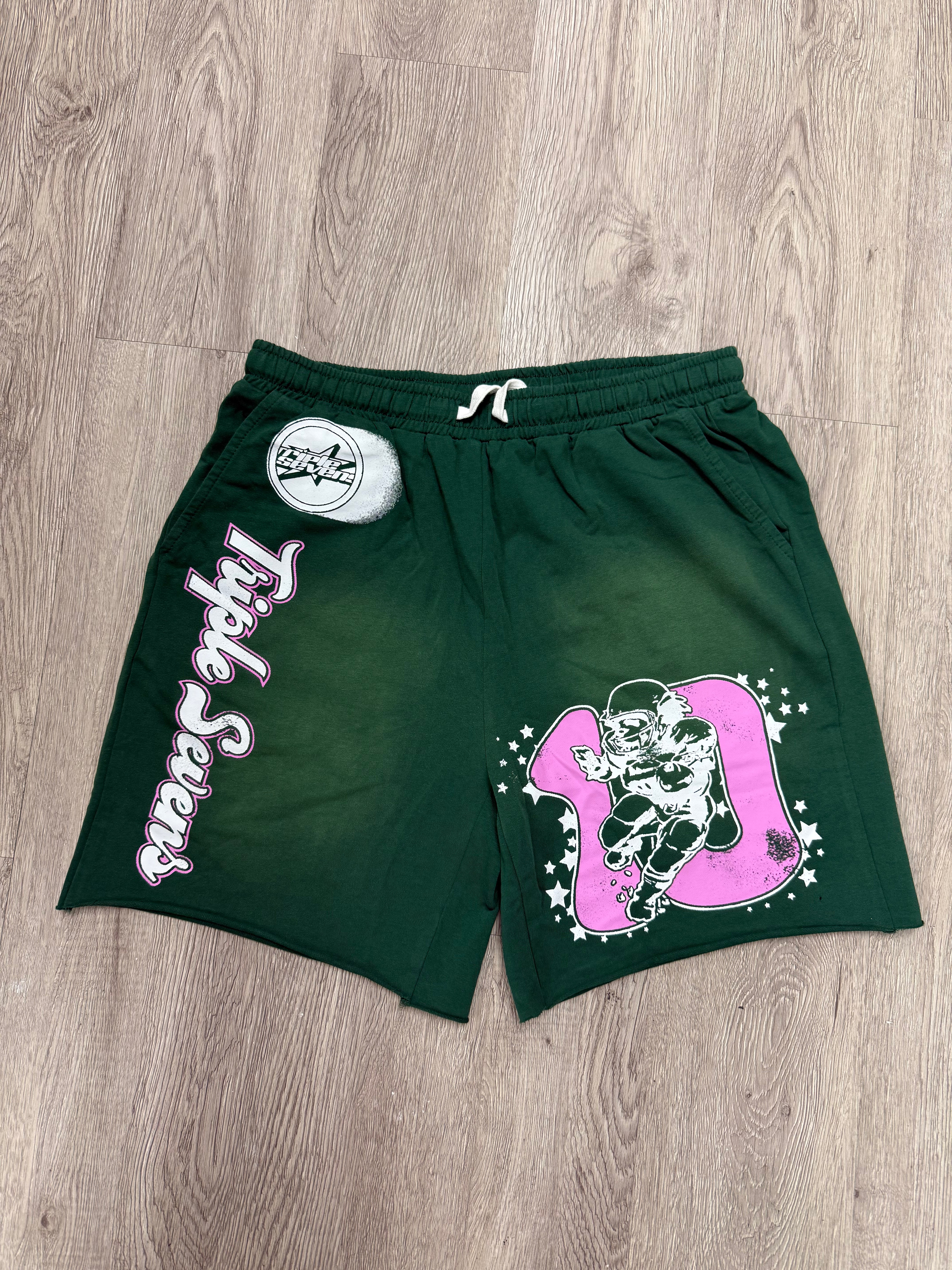 Triple Sevens 7 All Star Shorts Green Pink (S-XL) New