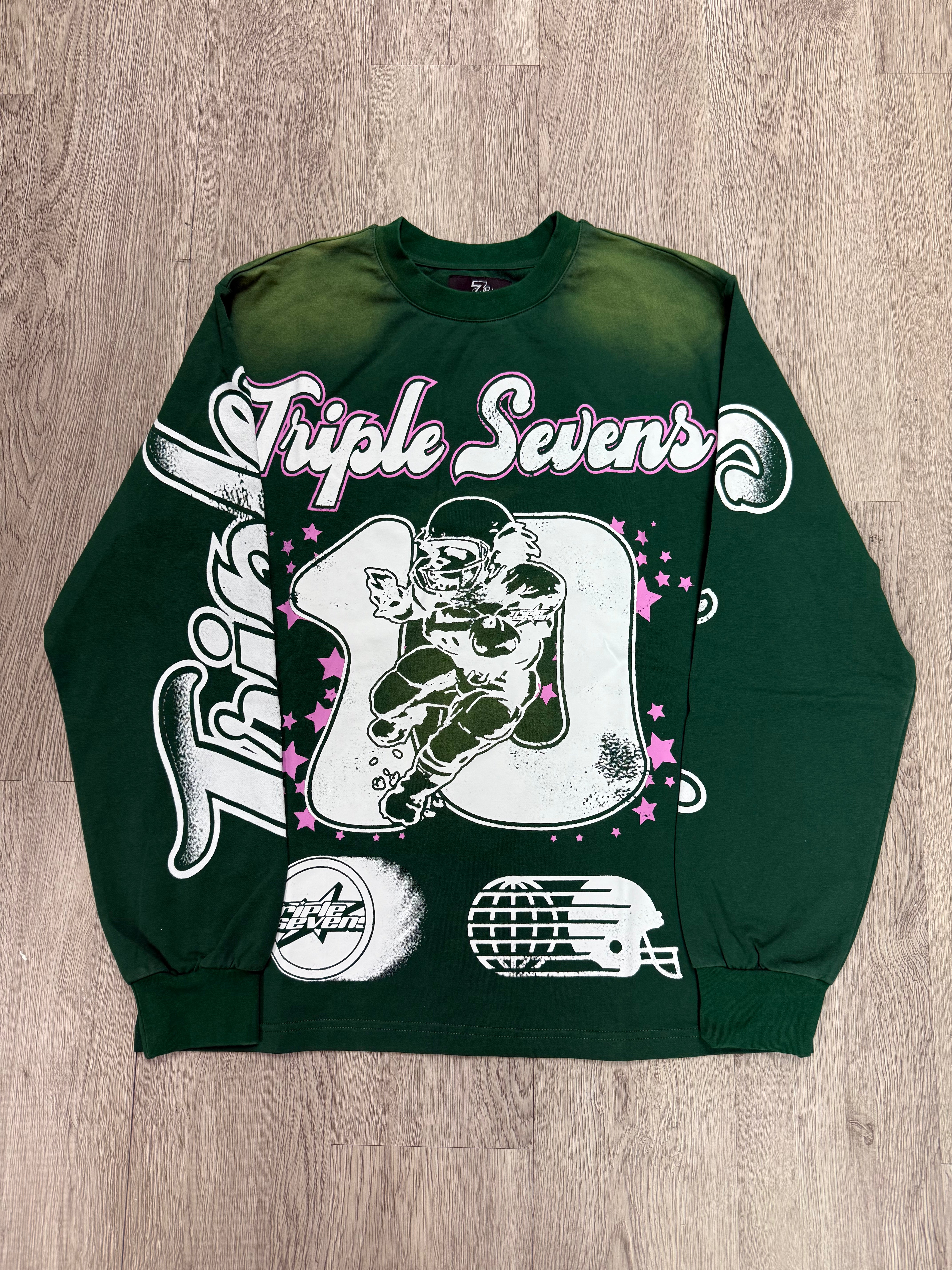 Triple Sevens 7 All Star LS Green Pink (S-XL) New
